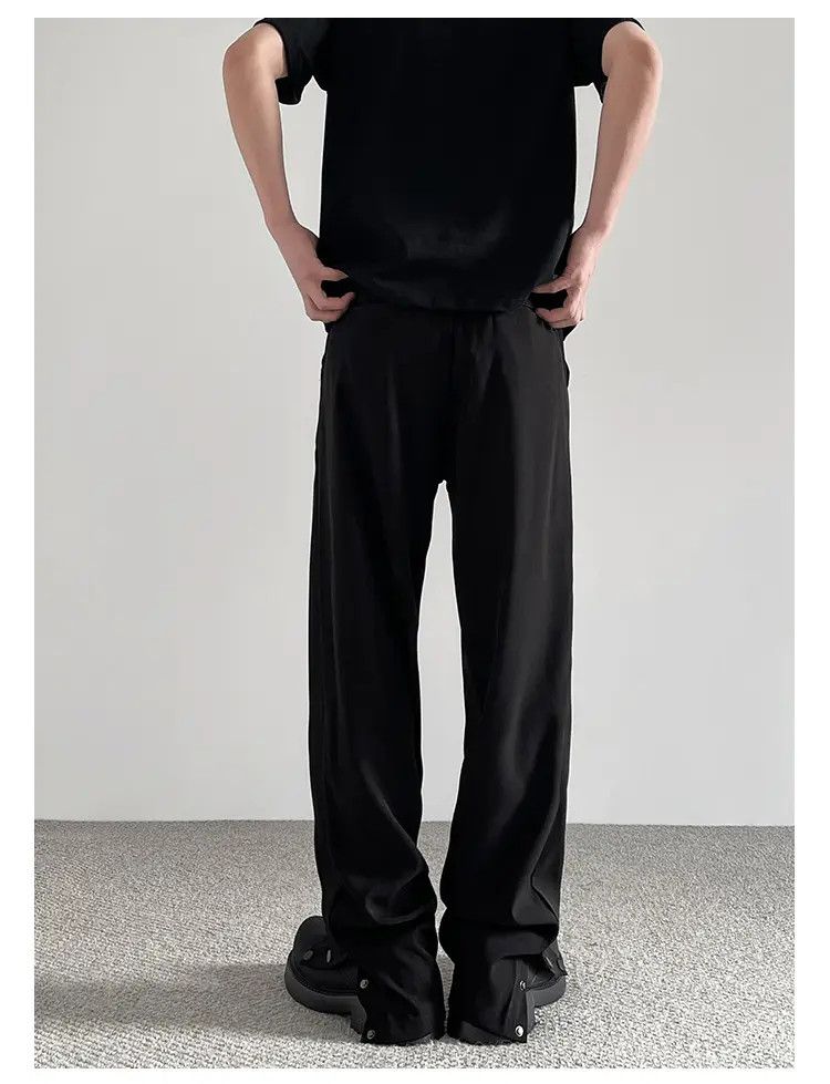 Japanese Brand × Jean Black Baggy Stacked Pants, Wide Leg Black Pants, Chunky Size US 32 / EU 48 - 1 Thumbnail