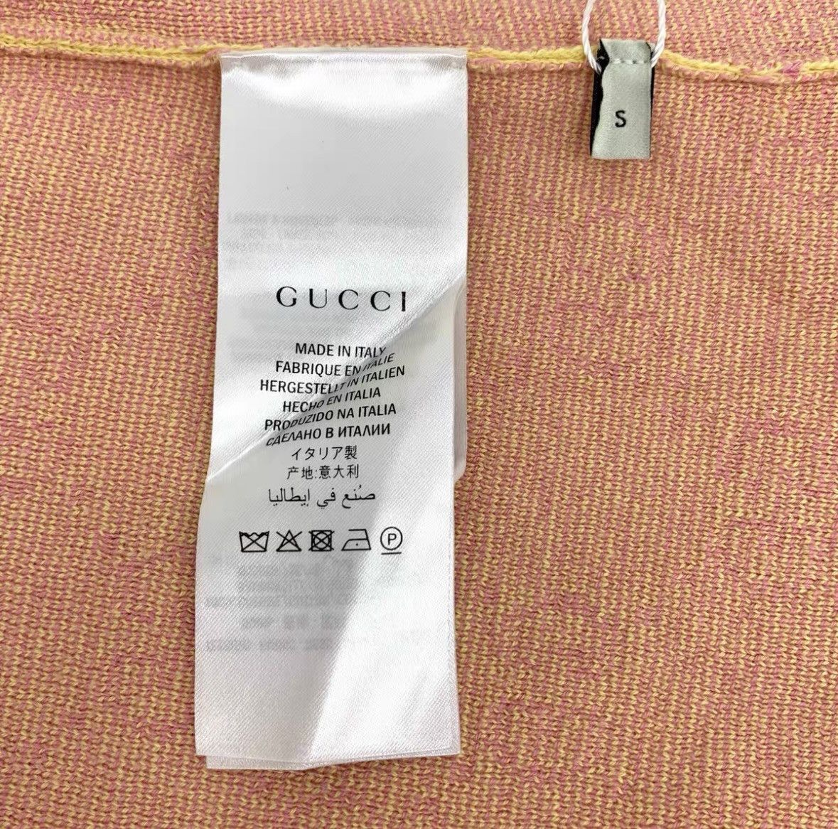Gucci GUCCI Jacquard Wool Short Sleeve Knit Sweater K26WX Size S / US 4 / IT 40 - 6 Thumbnail