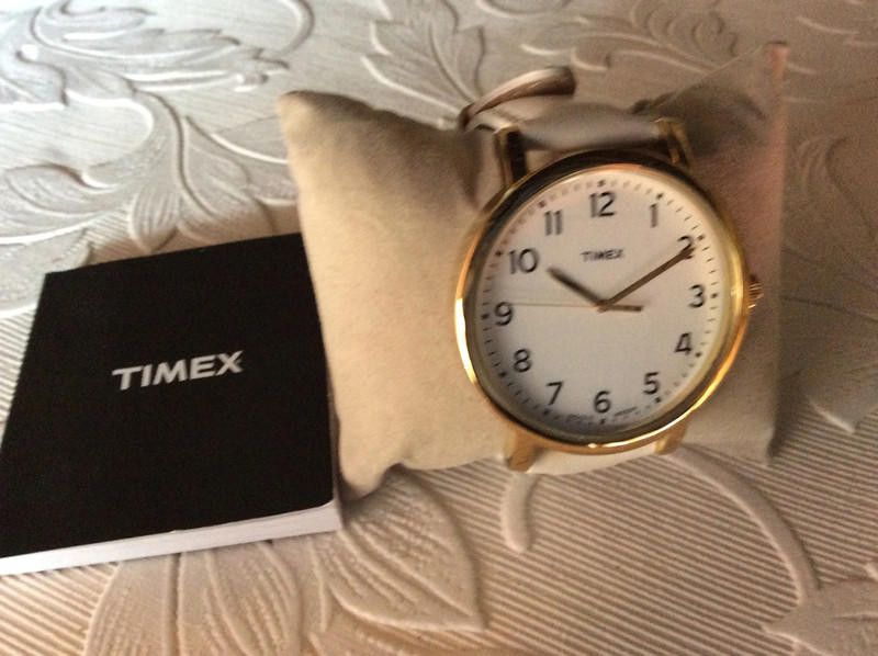 Timex Timex ladies white dial leather strap watch Size ONE SIZE - 4 Thumbnail