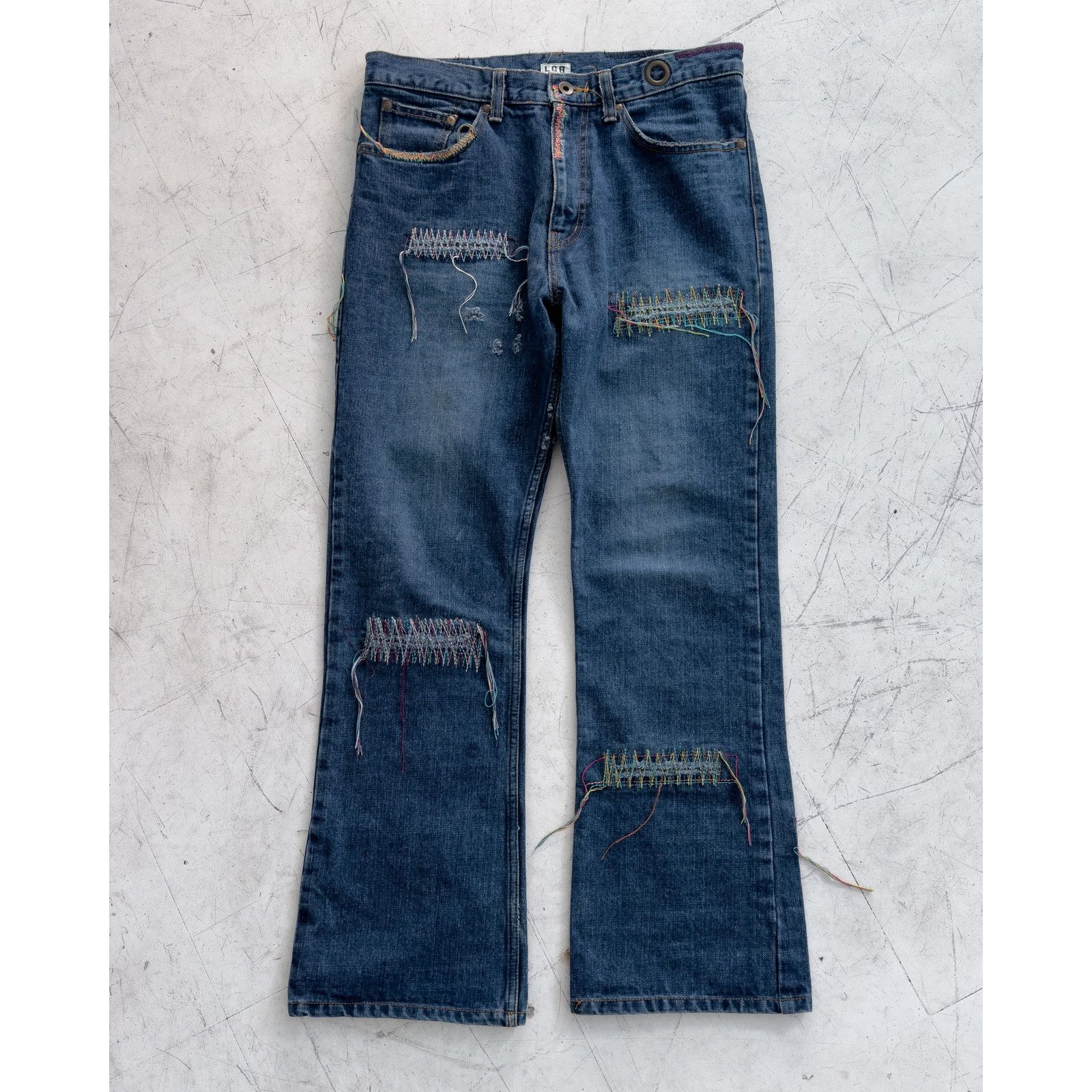 Beams Plus × Le Grande Bleu (L.G.B.) L.G.B. x Beams Rainbow Repair Denim Size US 30 / EU 46 - 1 Thumbnail
