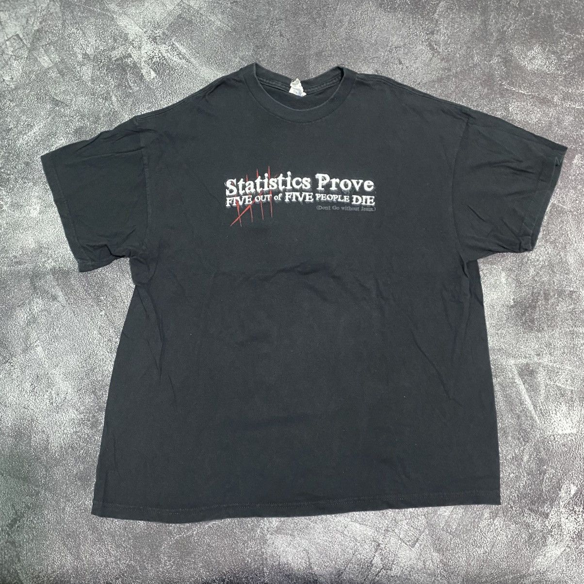 Vintage Vintage Statistic Prove Jesus Tee Size US XL / EU 56 / 4 - 1 Thumbnail