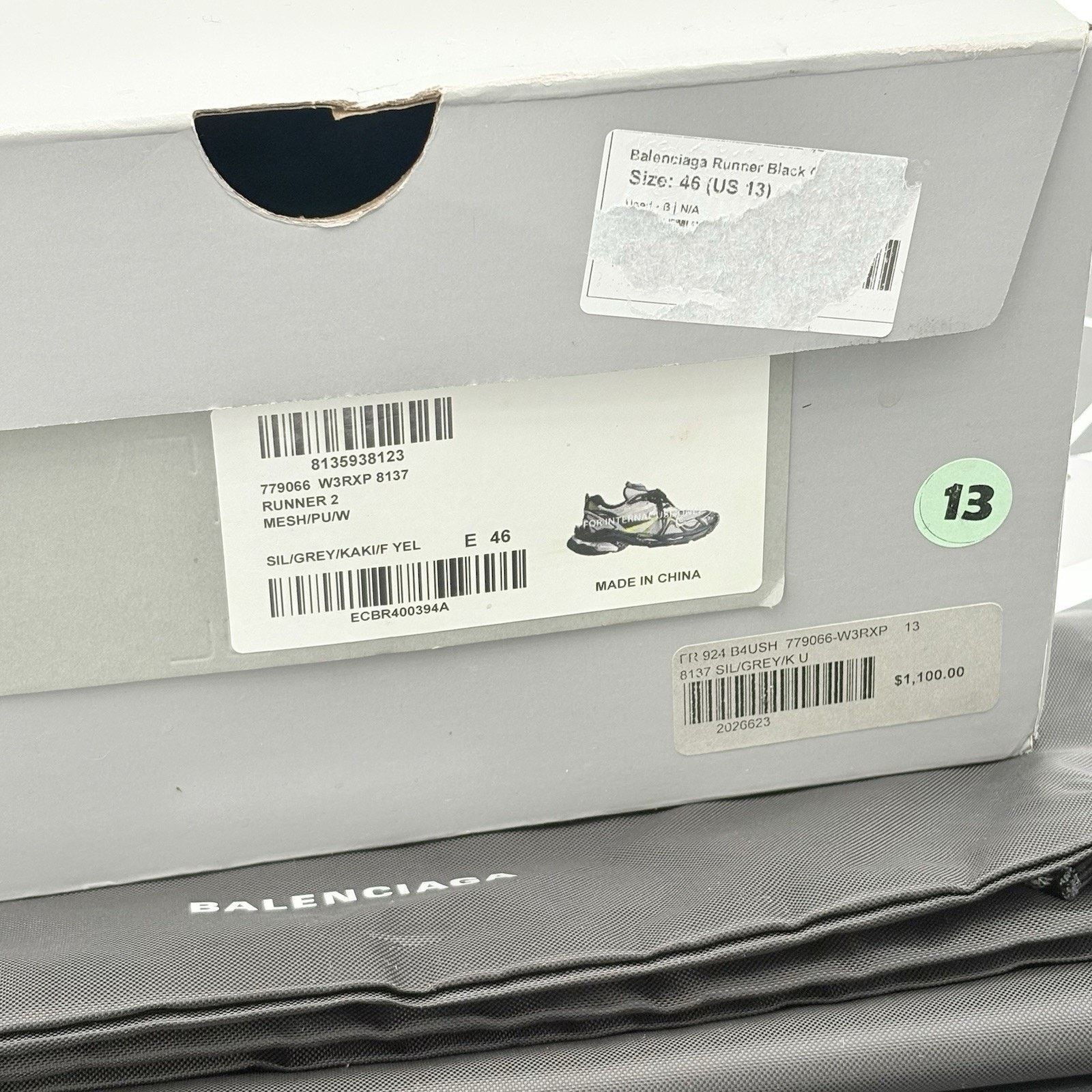 Balenciaga Balenciaga Runner 2.0 ' Silver Neon Yellow ' | SUPER CLEAN! Size US 13 / EU 46 - 15 Thumbnail