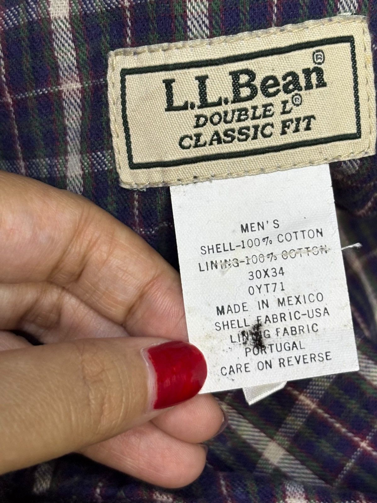 Japanese Brand × L.L. Bean Vintage LL Bean Raw Denim Flannel Inside Classic Fit Jeans Size US 30 / EU 46 - 10 Thumbnail