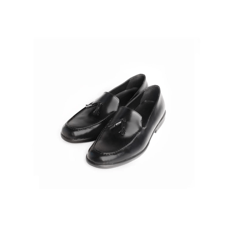 Designer Windsor Black Leather Loafer Size US 10 / EU 43 - 3 Thumbnail