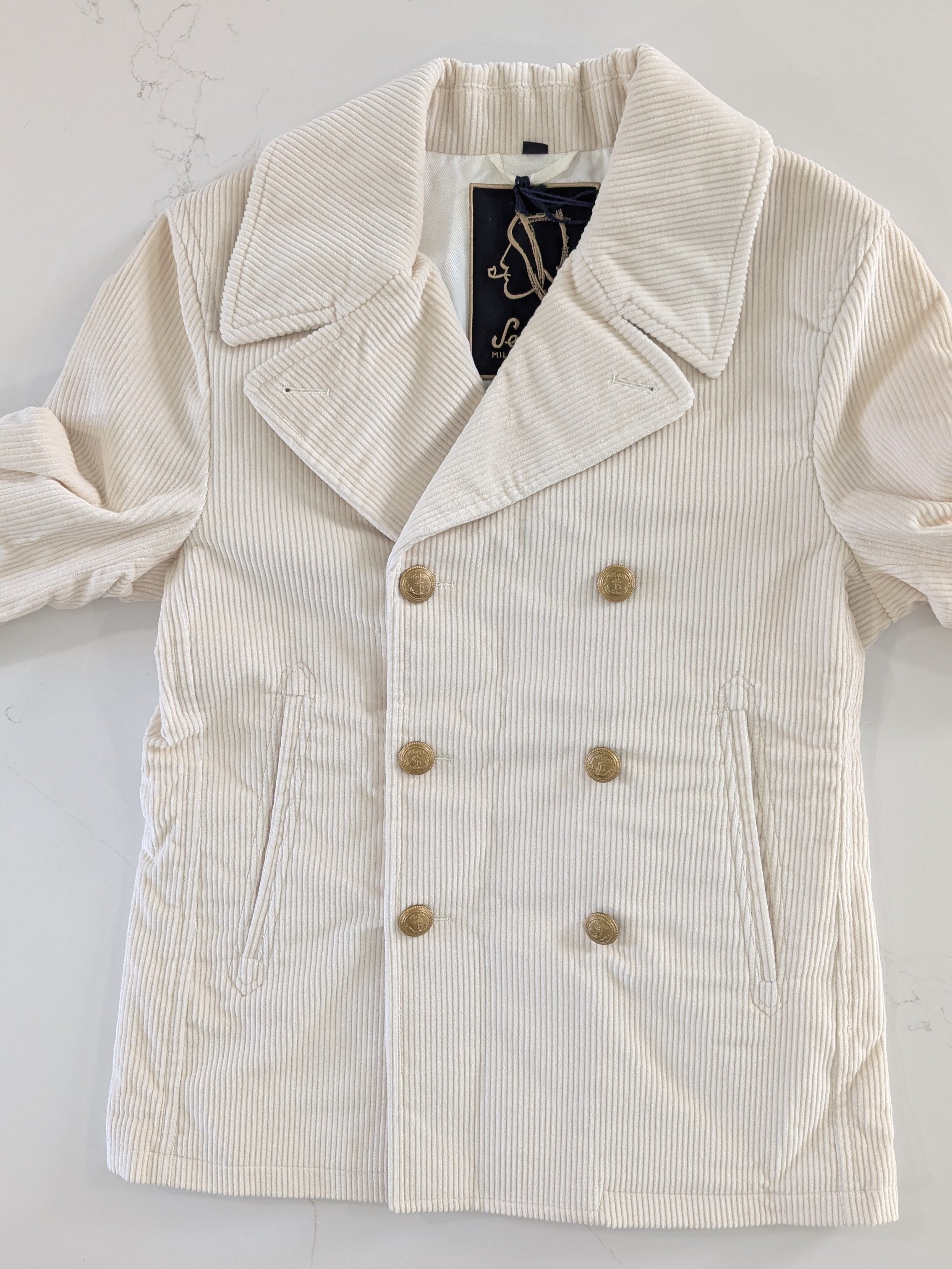 Sealup Sealup Amalfi Peacoat Ivory Corduroy Size 50 L Italy Size US M / EU 48-50 / 2 - 3 Thumbnail