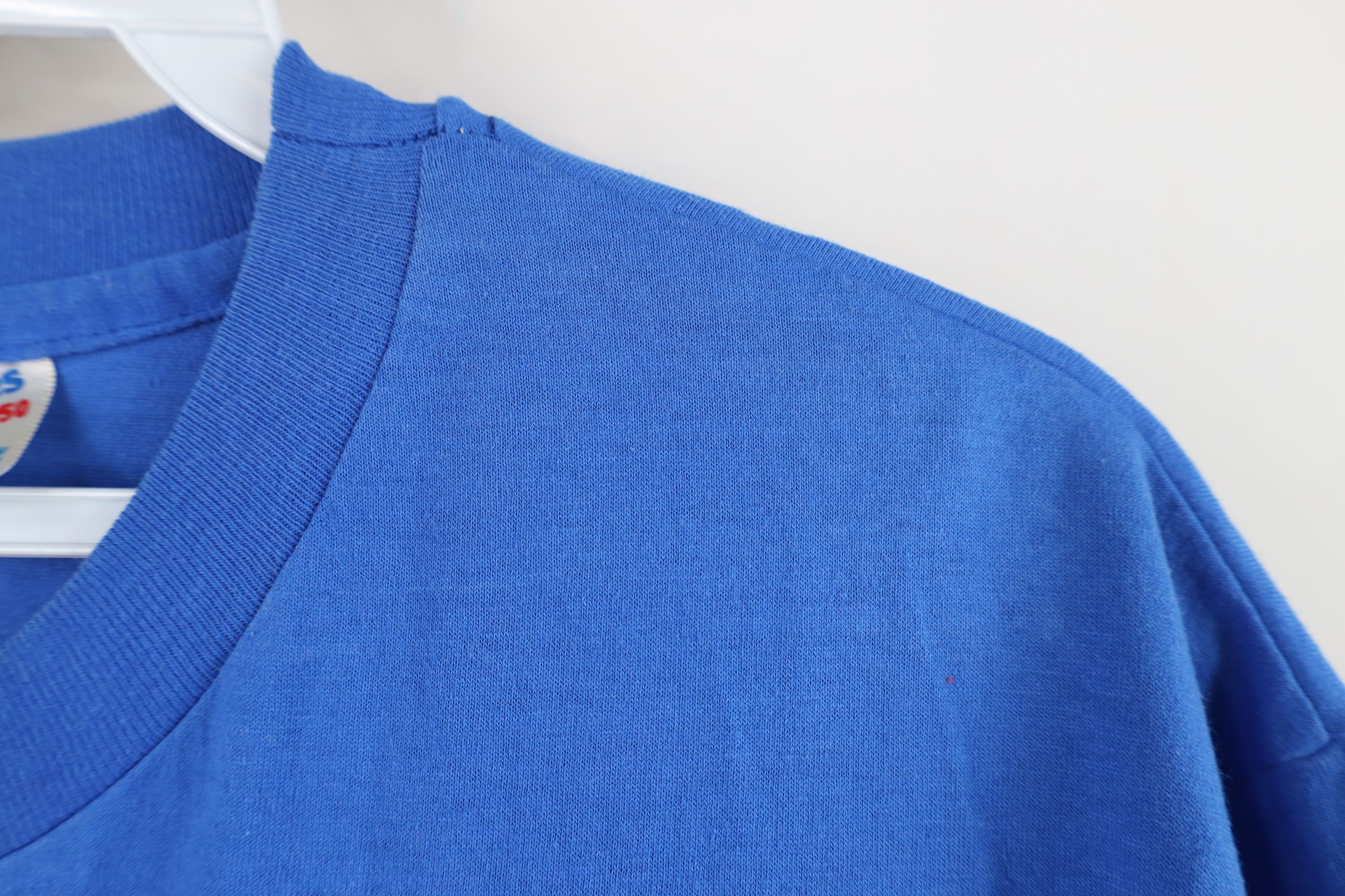 Hanes Vintage 90s Hanes Heavyweight Short Sleeve T-Shirt Blue USA Size US L / EU 52-54 / 3 - 4 Thumbnail