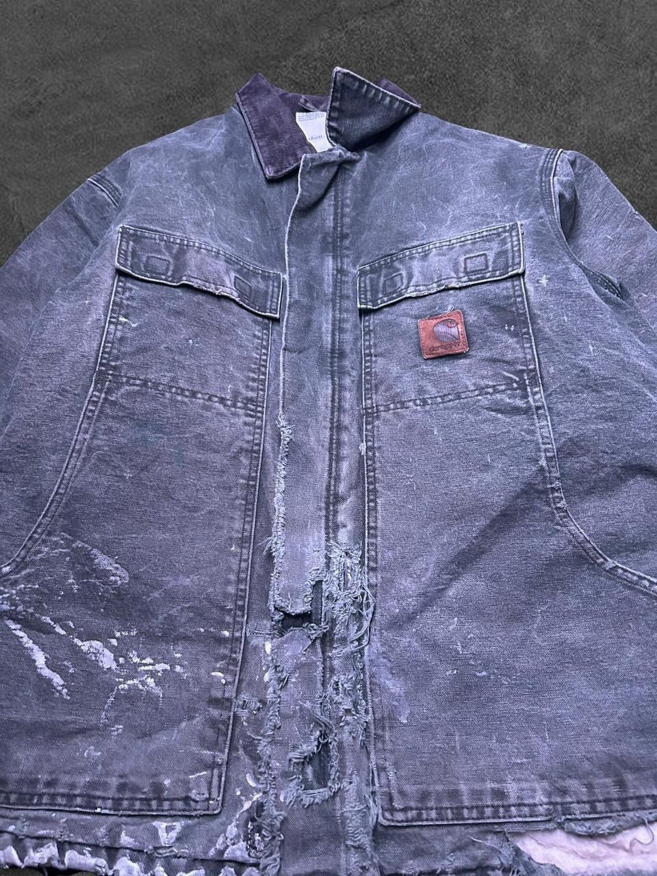 Carhartt Vintage carhartt workwear chore jacket insane distressing Size US L / EU 52-54 / 3 - 2 Thumbnail