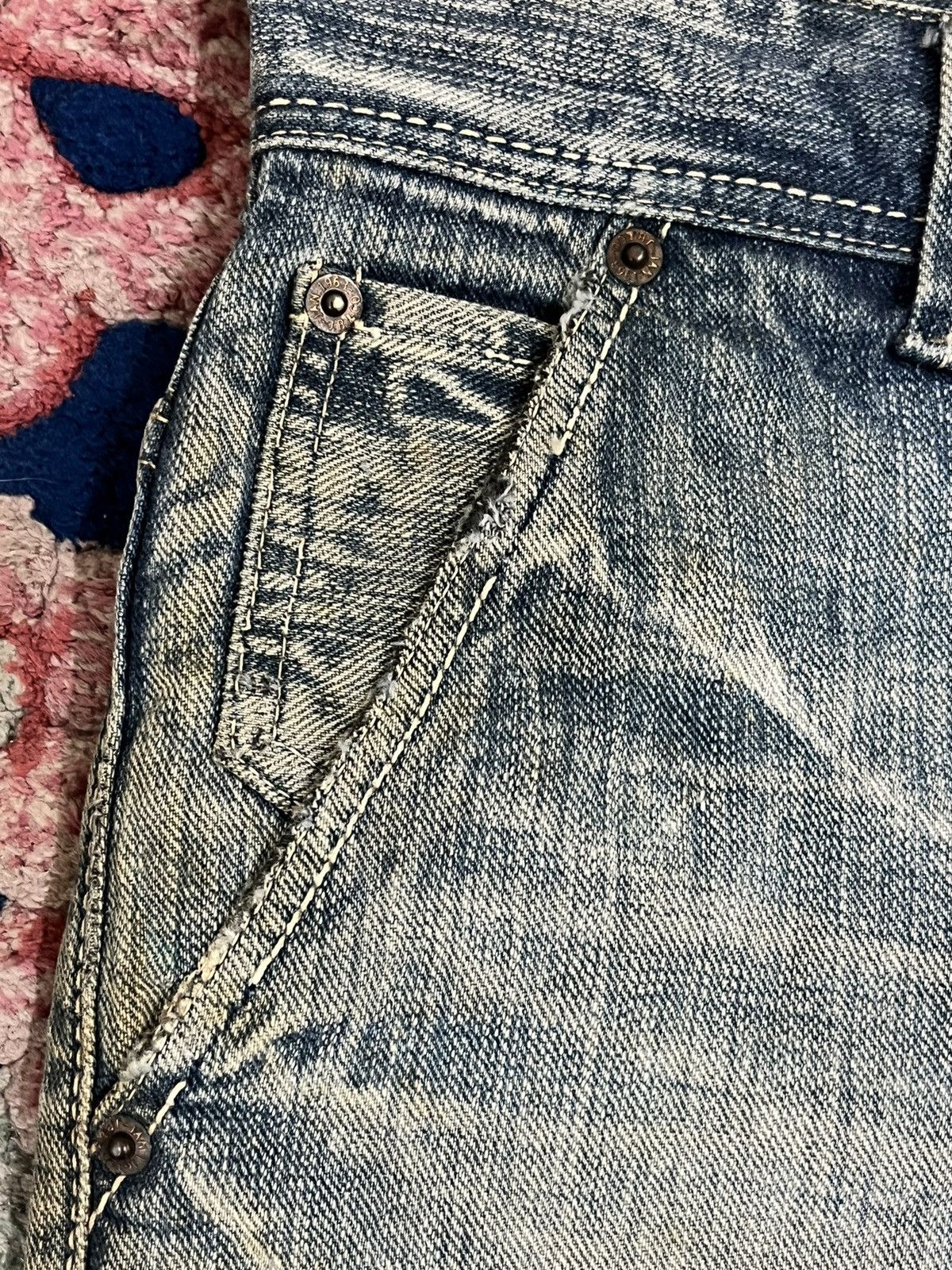 Johnbull Johnbull Kojima Japan Distressed Denim Size US 31 - 13 Thumbnail