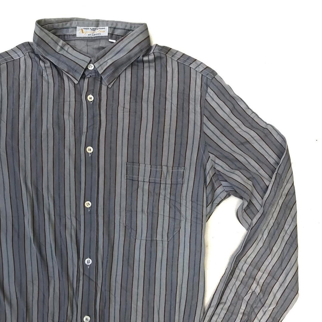 Aquascutum Aquascutum of london Silk Shirt Long Sleeve Swissmade Size US M / EU 48-50 / 2 - 4 Thumbnail