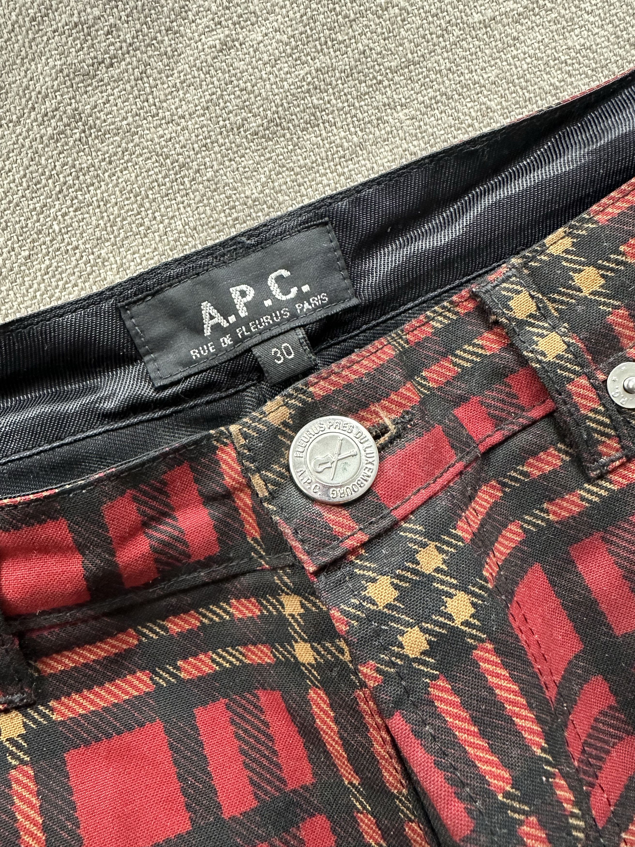 A.P.C. A.P.C Red British Checkered Pattern with Soft Inner Lining Size US 30 / EU 46 - 4 Thumbnail