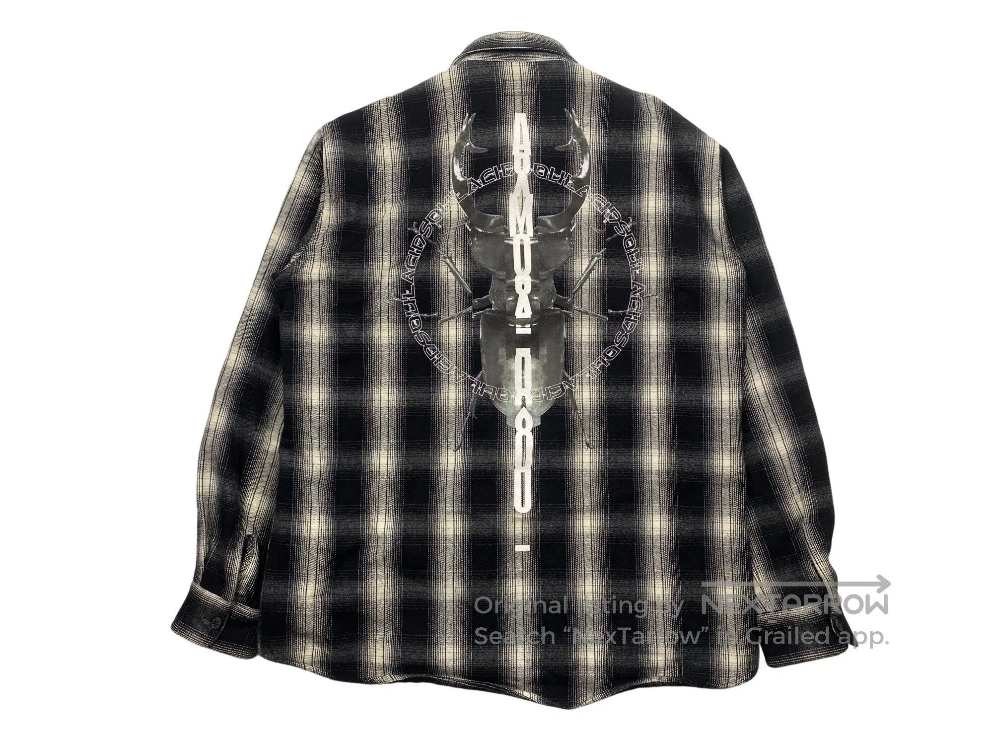 Marcelo Burlon Marcelo Burlon Printed Black and White Gingham Shirt Size US L / EU 52-54 / 3 - 2 Thumbnail