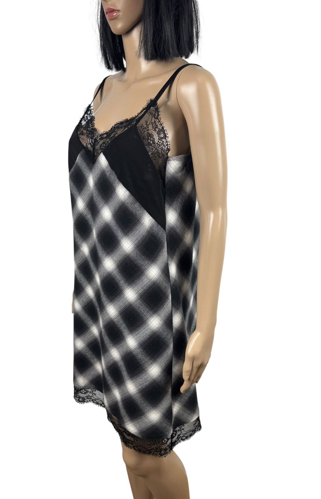 Maje Maje Plaid Cotton Grunge Babydoll Mini Slip Strappy size 3 Size L / US 10 / IT 46 - 6 Thumbnail