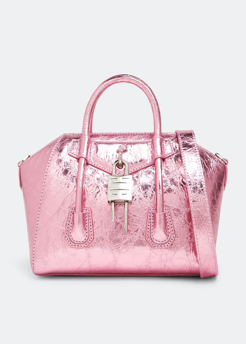 Givenchy o1w1db10525 Size: OS/Antigona Lock Mini Bag in Pink Size ONE SIZE - 1 Thumbnail