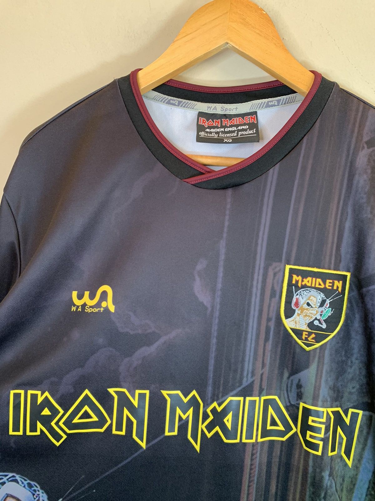 Band Tees × Iron Maiden *RARE* Iron Maiden FC Somewhere In Time Euro Soccer Jersey Size US XL / EU 56 / 4 - 7 Thumbnail