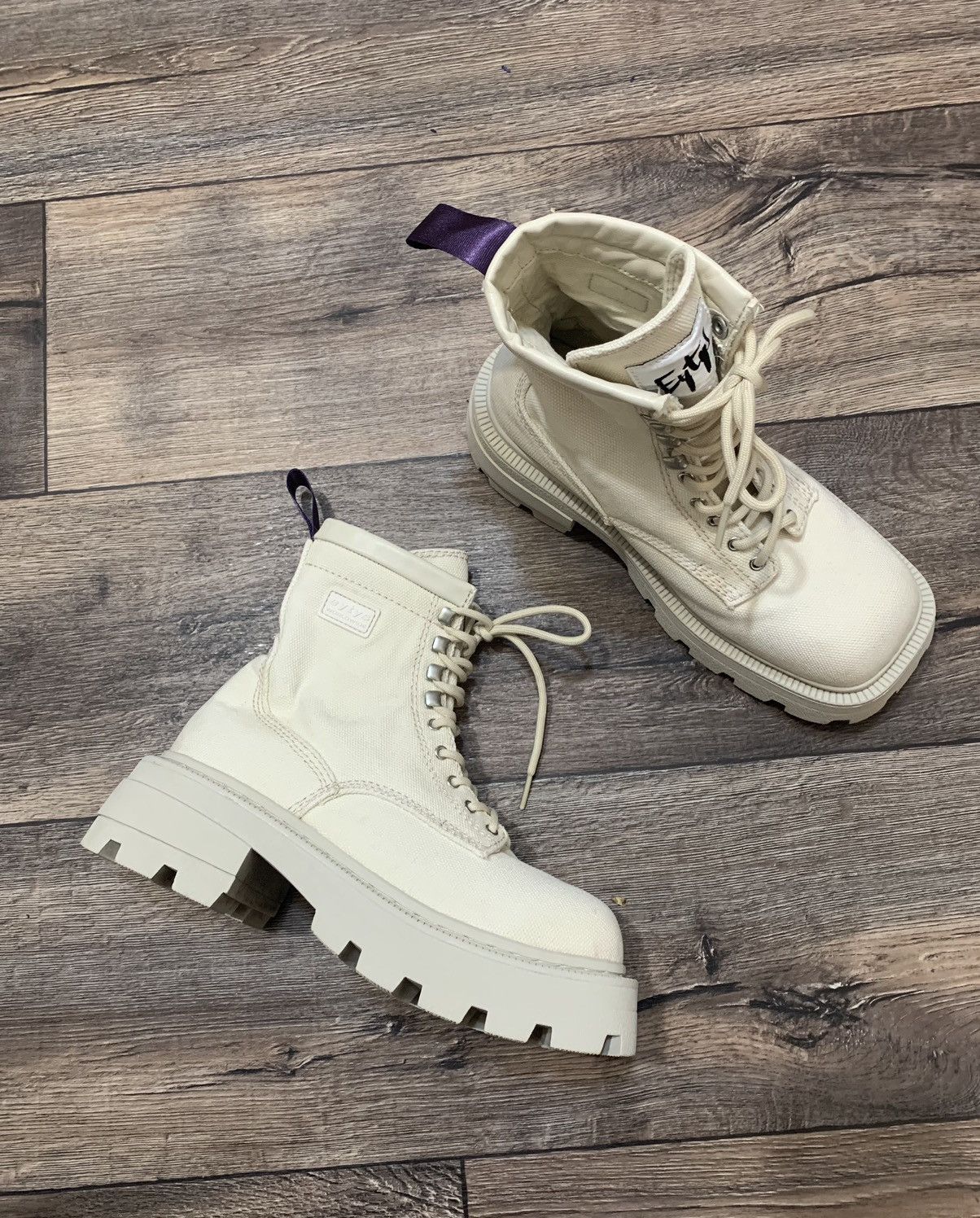 Eytys Eytys Off-White Canvas Michigan Boots US8,5 Size US 8.5 / IT 38.5 - 4 Thumbnail