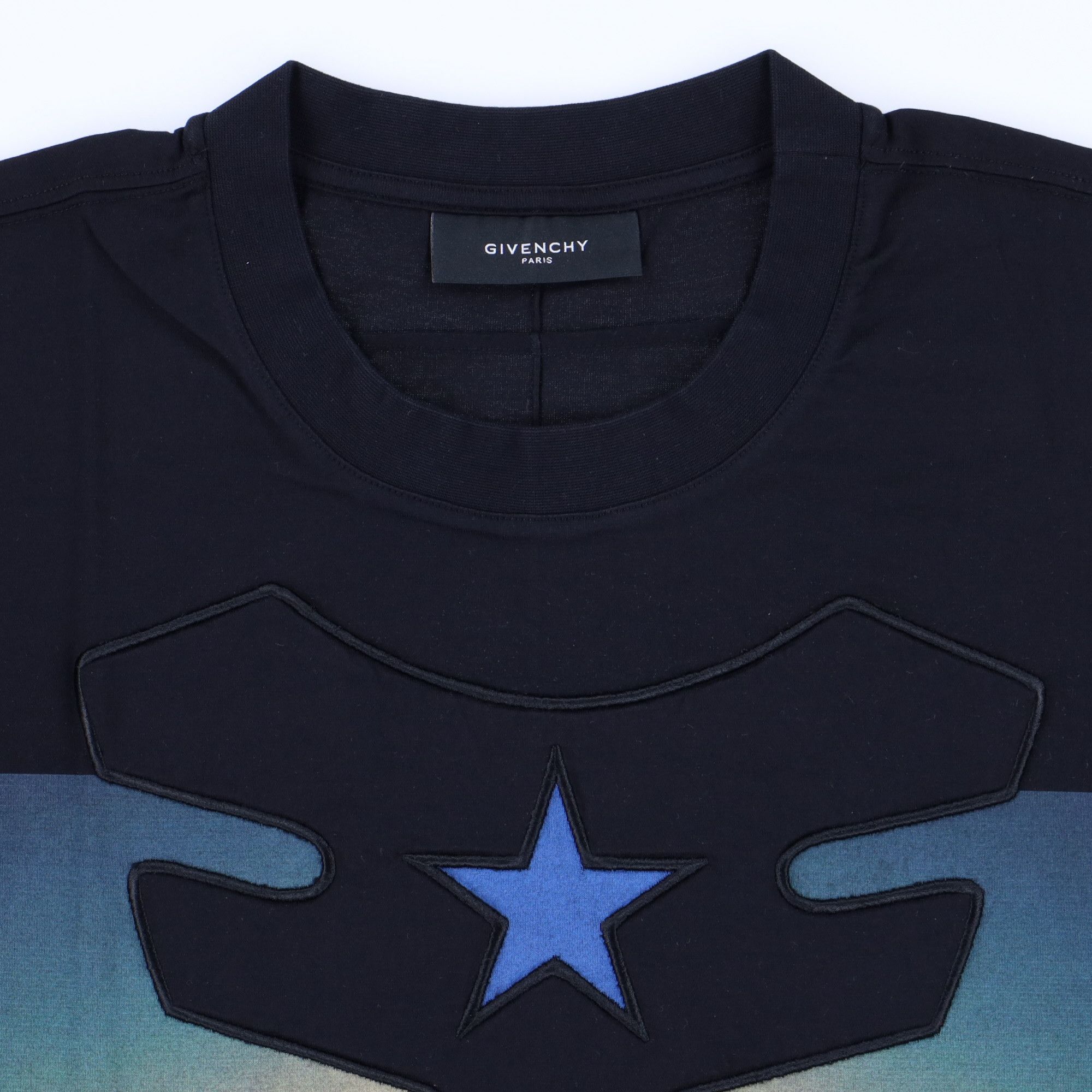 Givenchy Black Embroidered Sunset Star Oversized T-Shirt Size US XS / EU 42 / 0 - 2 Thumbnail