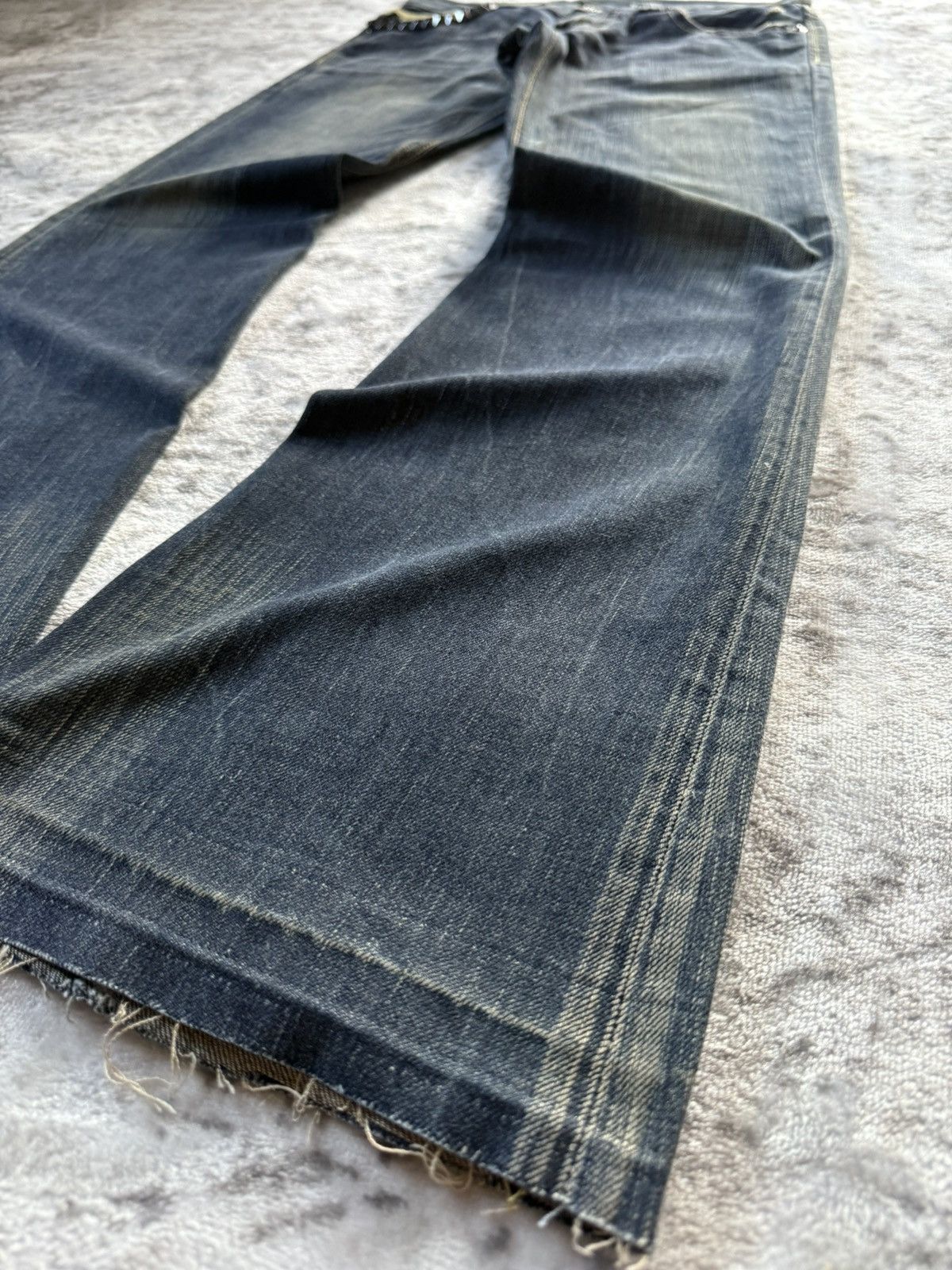 If Six Was Nine Edwin Japan 503 Studded Mud Wash Spiral Flared Jeans Size US 28 / EU 44 - 11 Thumbnail