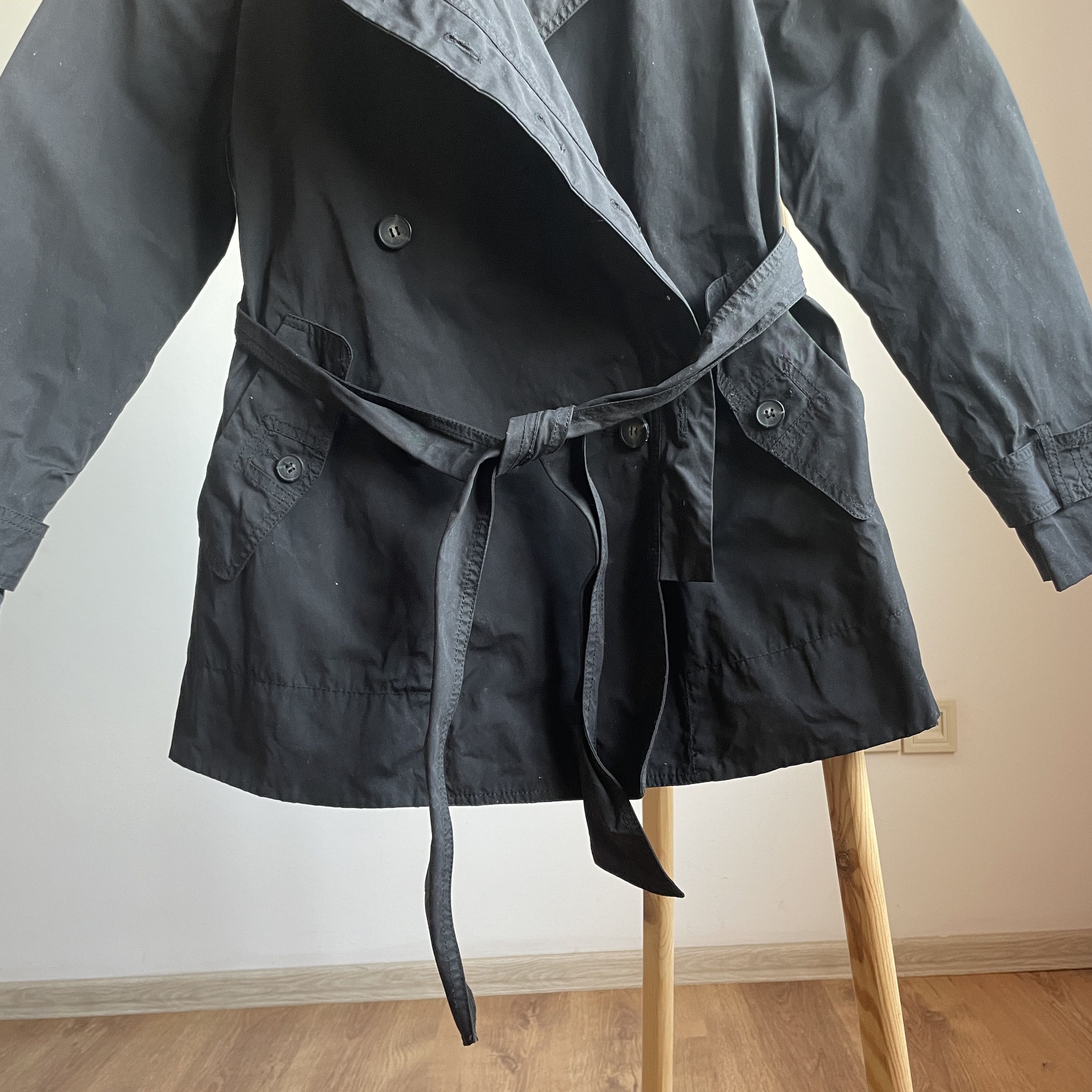 Allsaints Allsaints Womens Sherlock Nylon Double Breasted Trench Coat Size M / US 6-8 / IT 42-44 - 9 Thumbnail