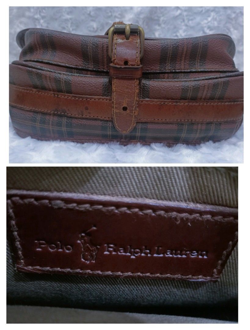 Polo Ralph Lauren Vintage Polo Ralph Lauren Plaid Leather Shoulder Bag Size ONE SIZE - 9 Thumbnail
