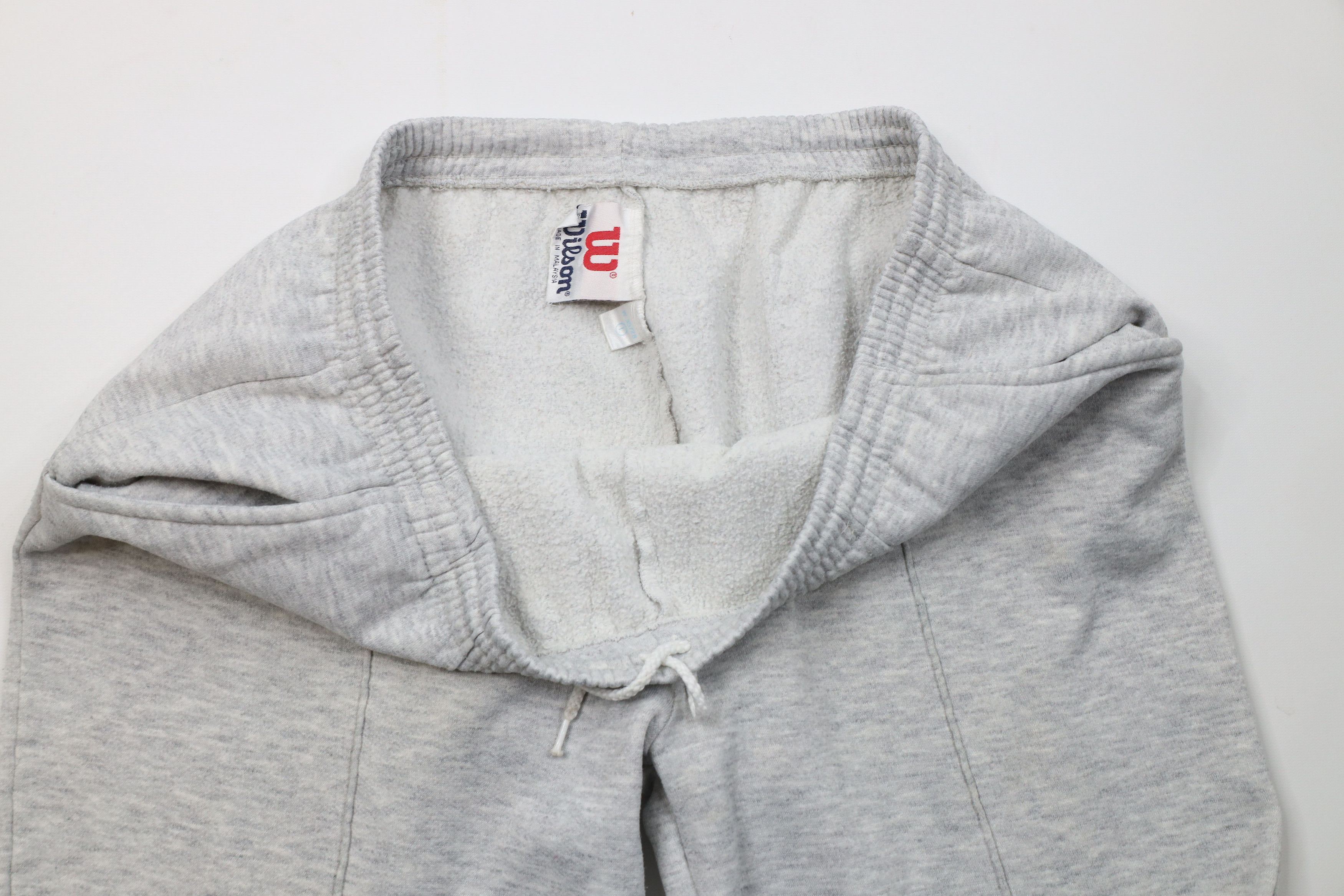 Wilson Vintage 90s Wilson Triblend Wide Leg Sweatpants Heather Gray Size 36" / US 14 / IT 50 - 7 Thumbnail