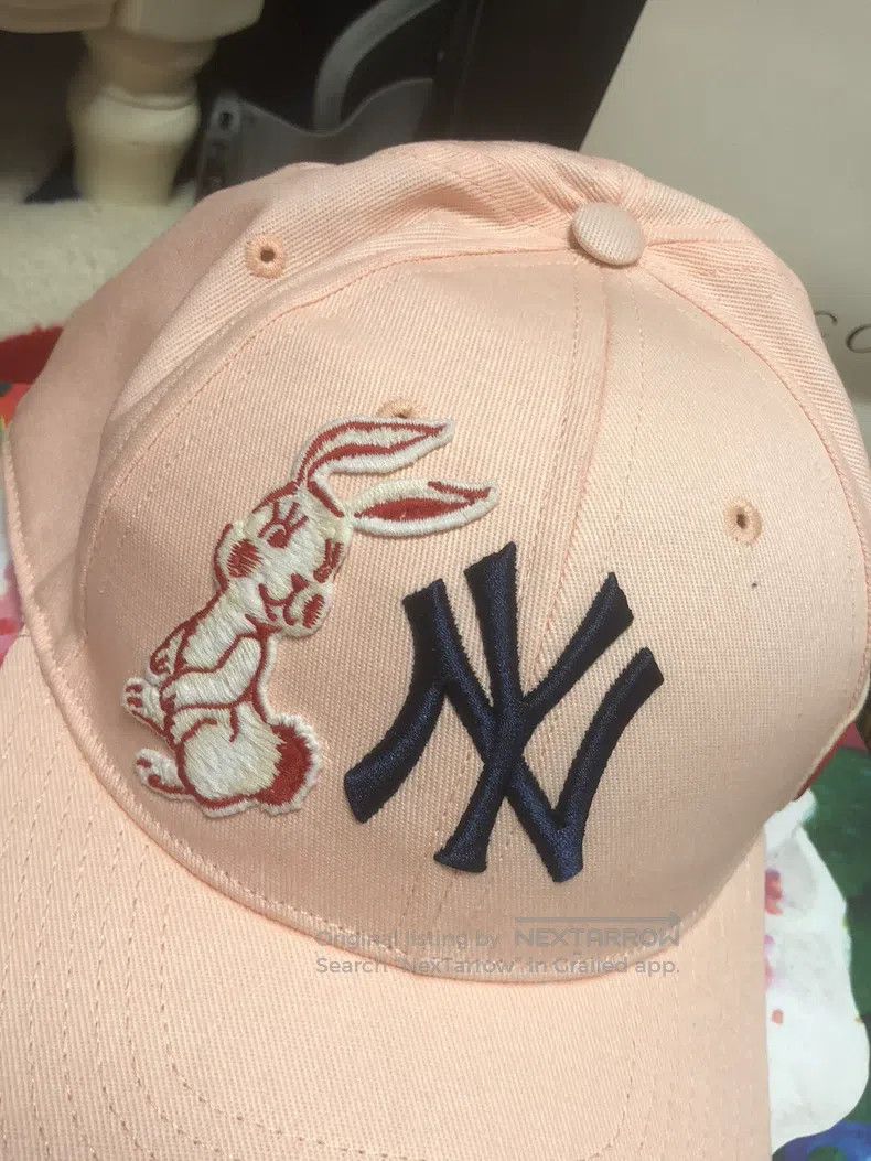 Gucci Gucci Little Rabbit Pink Baseball Cap Size ONE SIZE - 3 Thumbnail