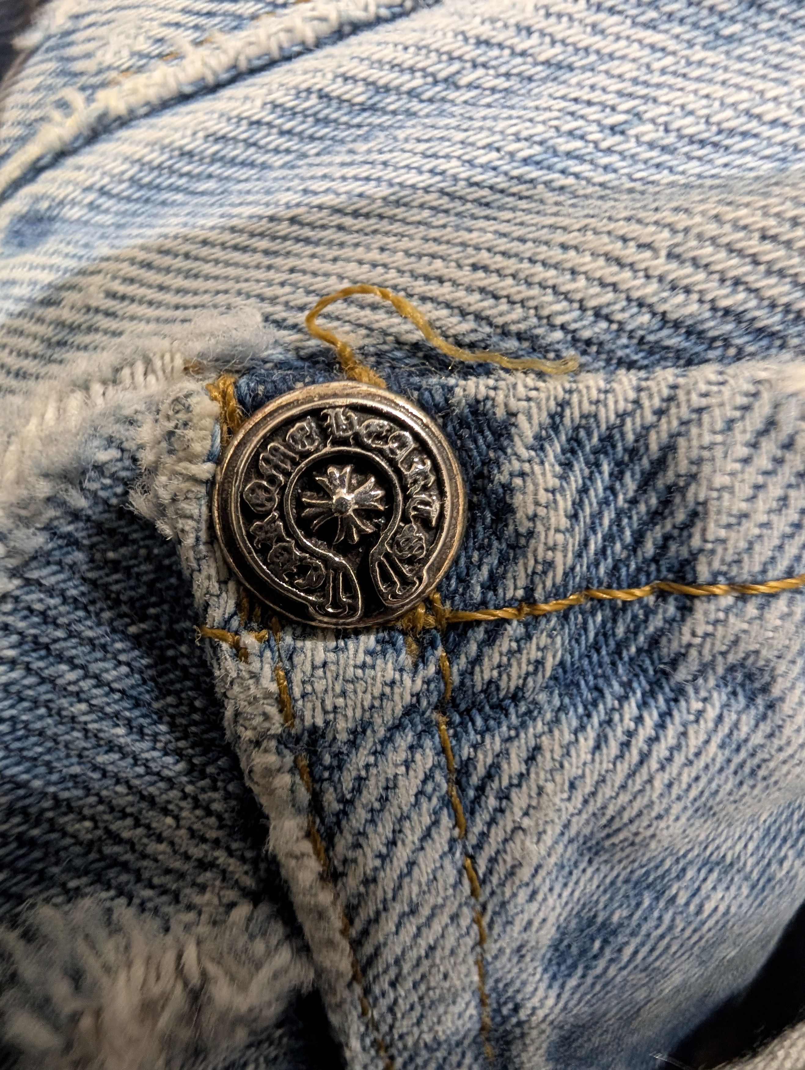 Chrome Hearts Green Alligator Cross Patch Levis 501 Jeans Size 29" - 25 Thumbnail