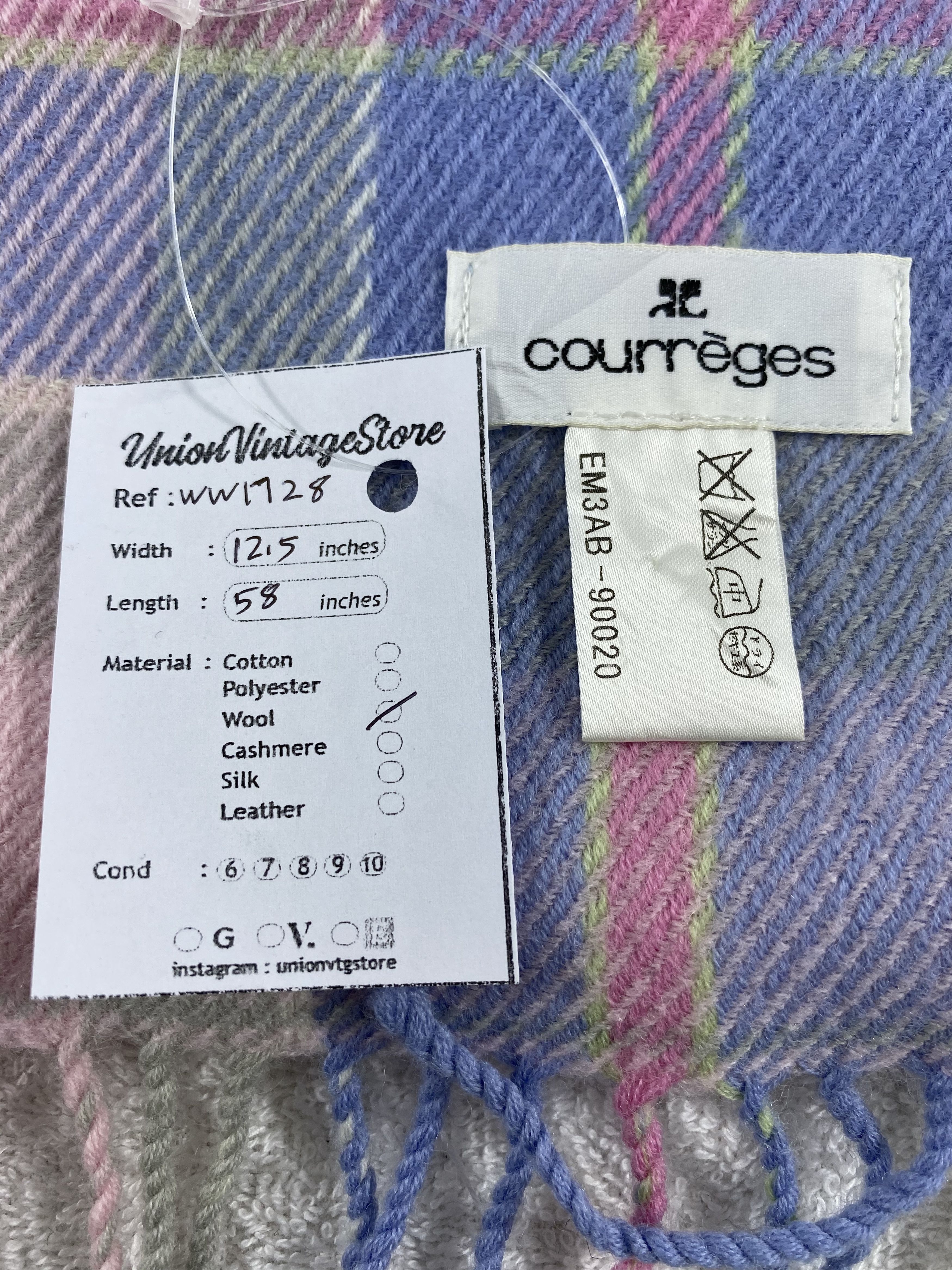 Courreges × Vintage Courreges Homme Scarf / Muffler / Neckwear - WW1728 Size ONE SIZE - 4 Thumbnail