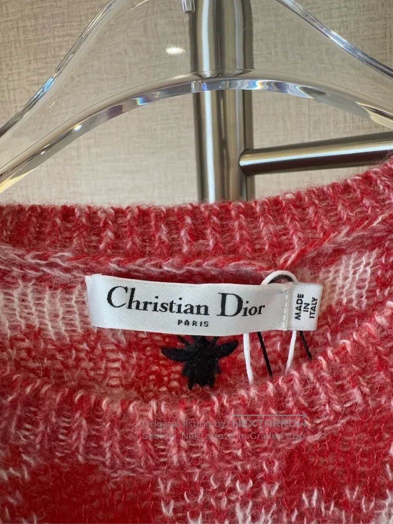 Dior Dior 22SS red plaid knitted short sleeves Size XS / US 0-2 / IT 36-38 - 5 Thumbnail