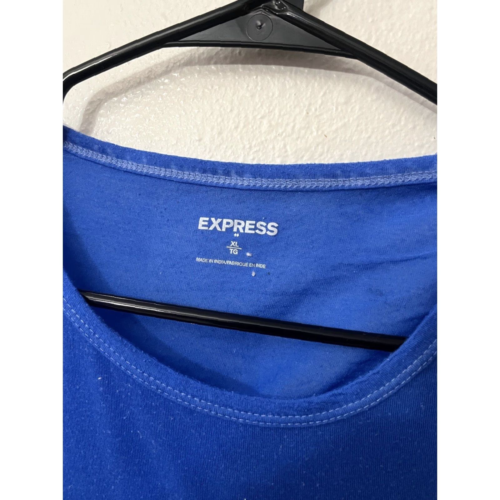 Express VINTAGE Express Shirt XL Mens Blue Logo Graphic Print T-Shirt 100% Cotton Crew Neck Slim Fit Short Sleeve Size US XL / EU 56 / 4 - 2 Thumbnail