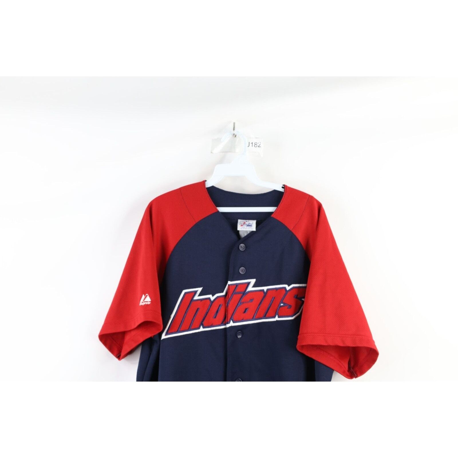 Majestic × Vintage Vintage 90s Majestic Cleveland Indians Baseball Jersey Size US L / EU 52-54 / 3 - 2 Thumbnail