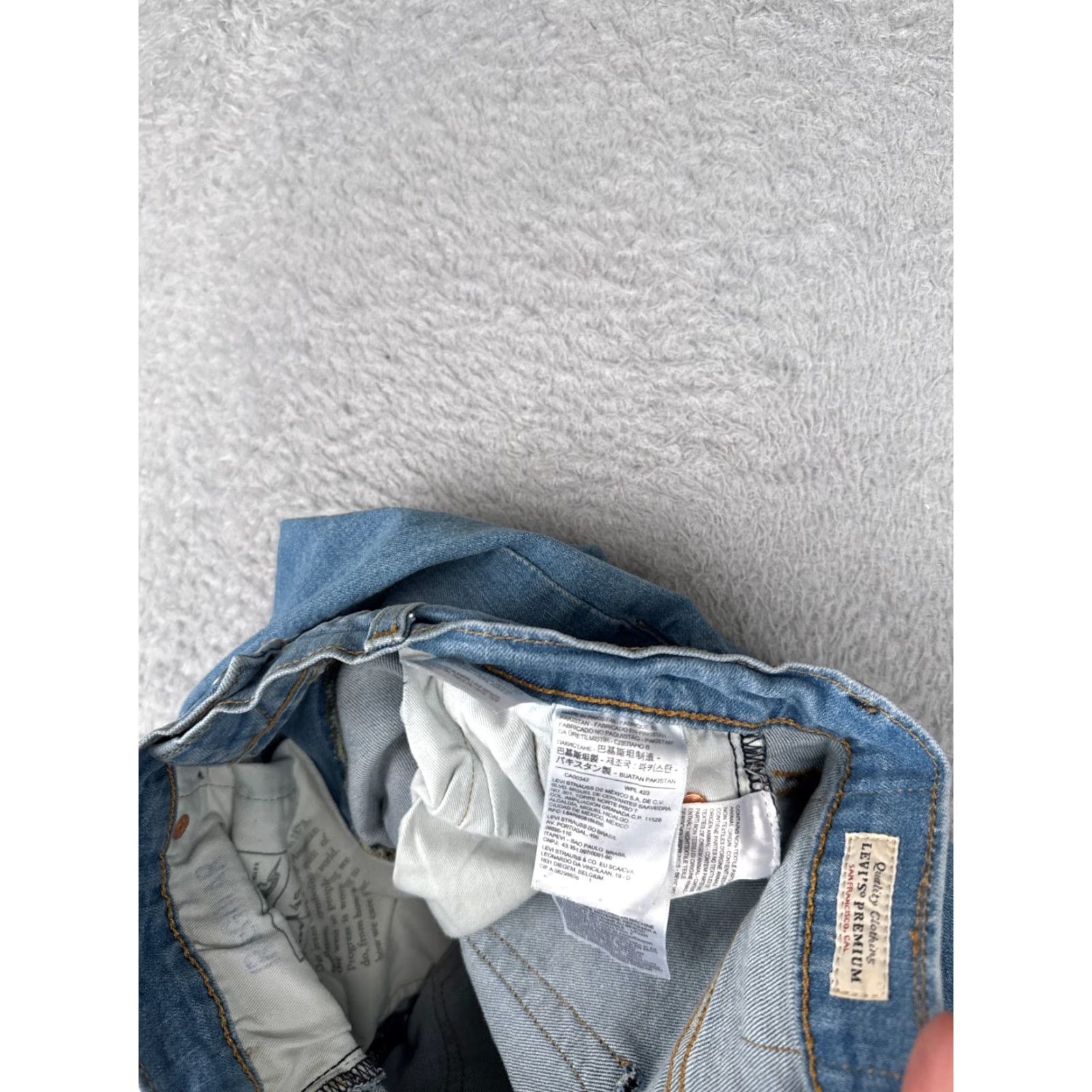 Levi's Levi's Jeans Men 29 Blue Denim Cotton 512 5-Pocket Regular Jeans Distressed Stretch Vintage No Size US 29 - 7 Thumbnail