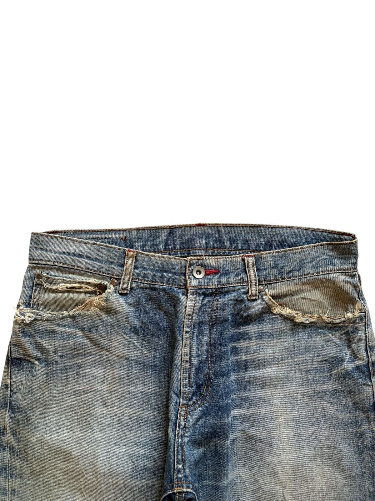 Japanese Brand Vintage Japanese Brand Mud Wash Distressed Bootcut Jeans Size US 33 - 4 Thumbnail