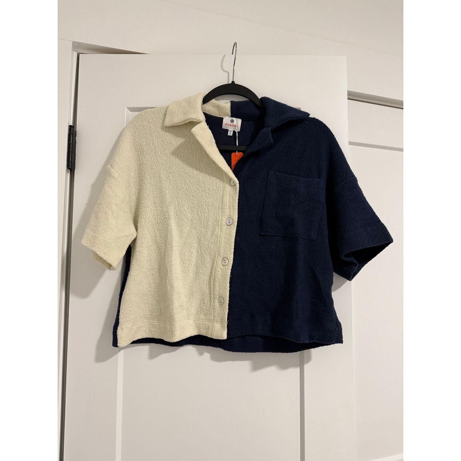 Anthropologie $138 New Sundry Anthropologie Sherpa Button Down shirt - XS Size XS / US 0-2 / IT 36-38 - 4 Thumbnail