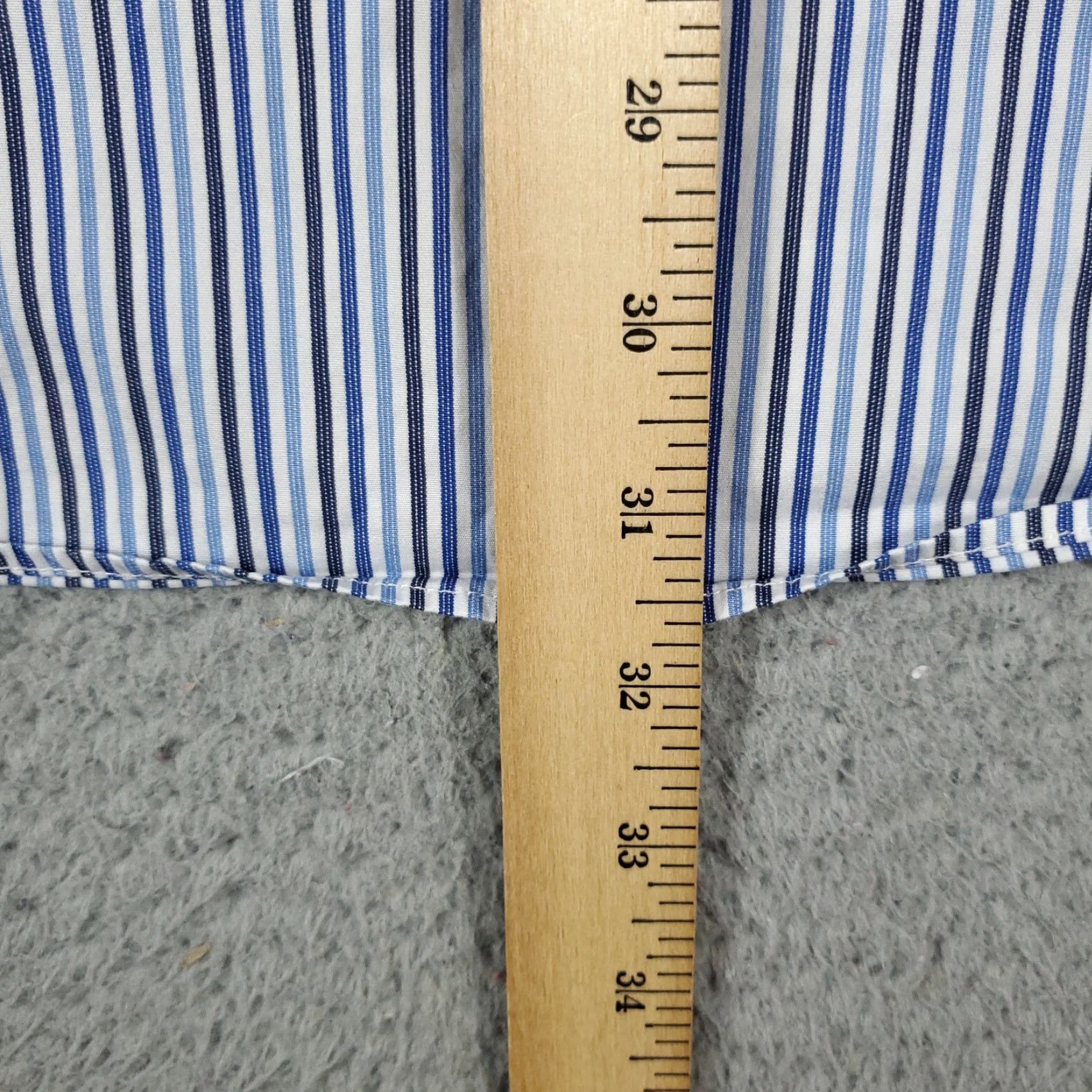 Nautica Nautica Blue Striped Casual Button-Up Shirt Mens Large Short Sleeve Regular Fit Size US L / EU 52-54 / 3 - 6 Thumbnail