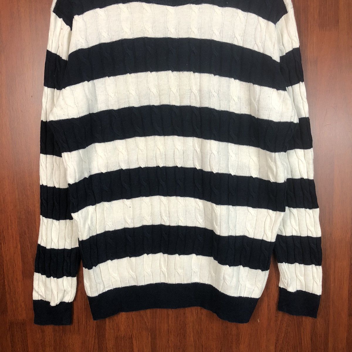 Homespun Knitwear × Solid and Striped Uniqlo Stripe vintage japan Dark Blue Knitwear #7494 Size XL / US 12-14 / IT 48-50 - 3 Thumbnail