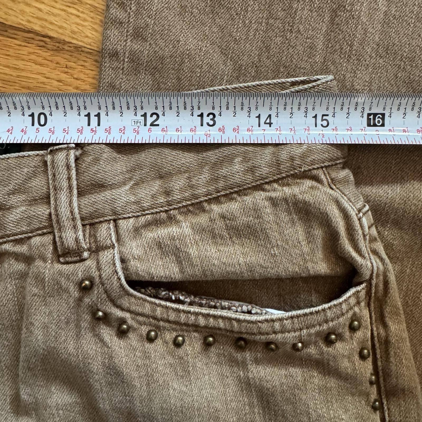 Polo Ralph Lauren VTG LRL Co. Brown Studded Cotton Jeans Size 10 Size 32" / US 10 / IT 46 - 7 Thumbnail