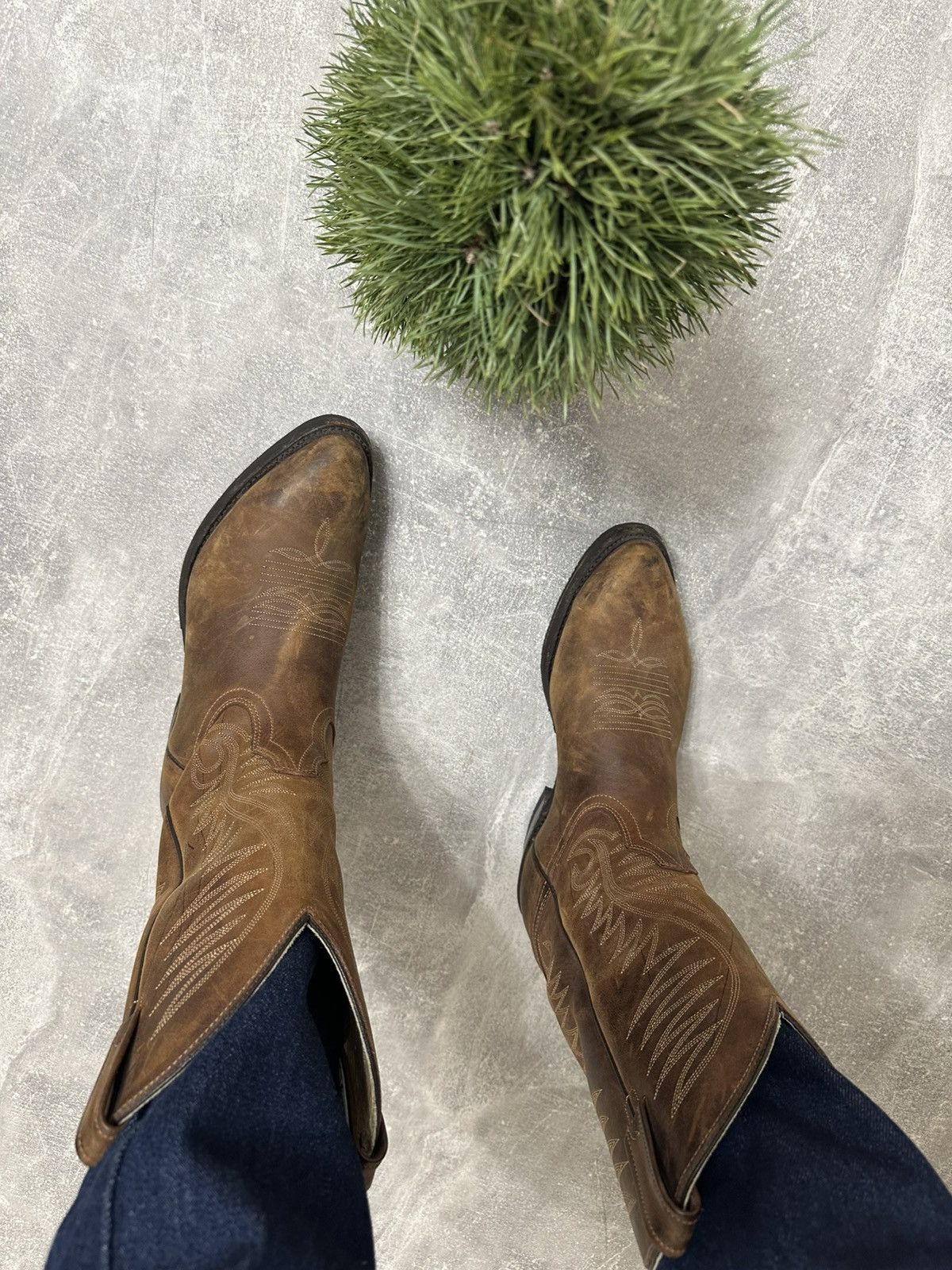Vintage Vintage Leather Cowboy Boots Western shoes Size US 11 / EU 44 - 3 Thumbnail