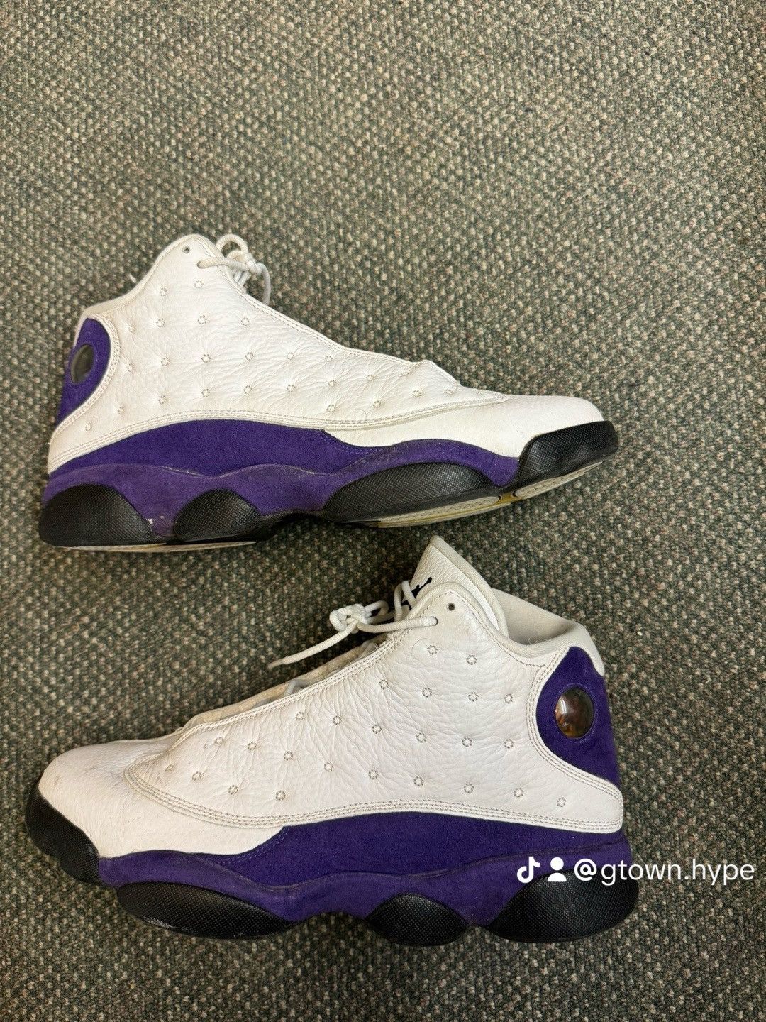 image of Air Jordan 13 Lakers Shoes in Purple, Men's (Size 11)