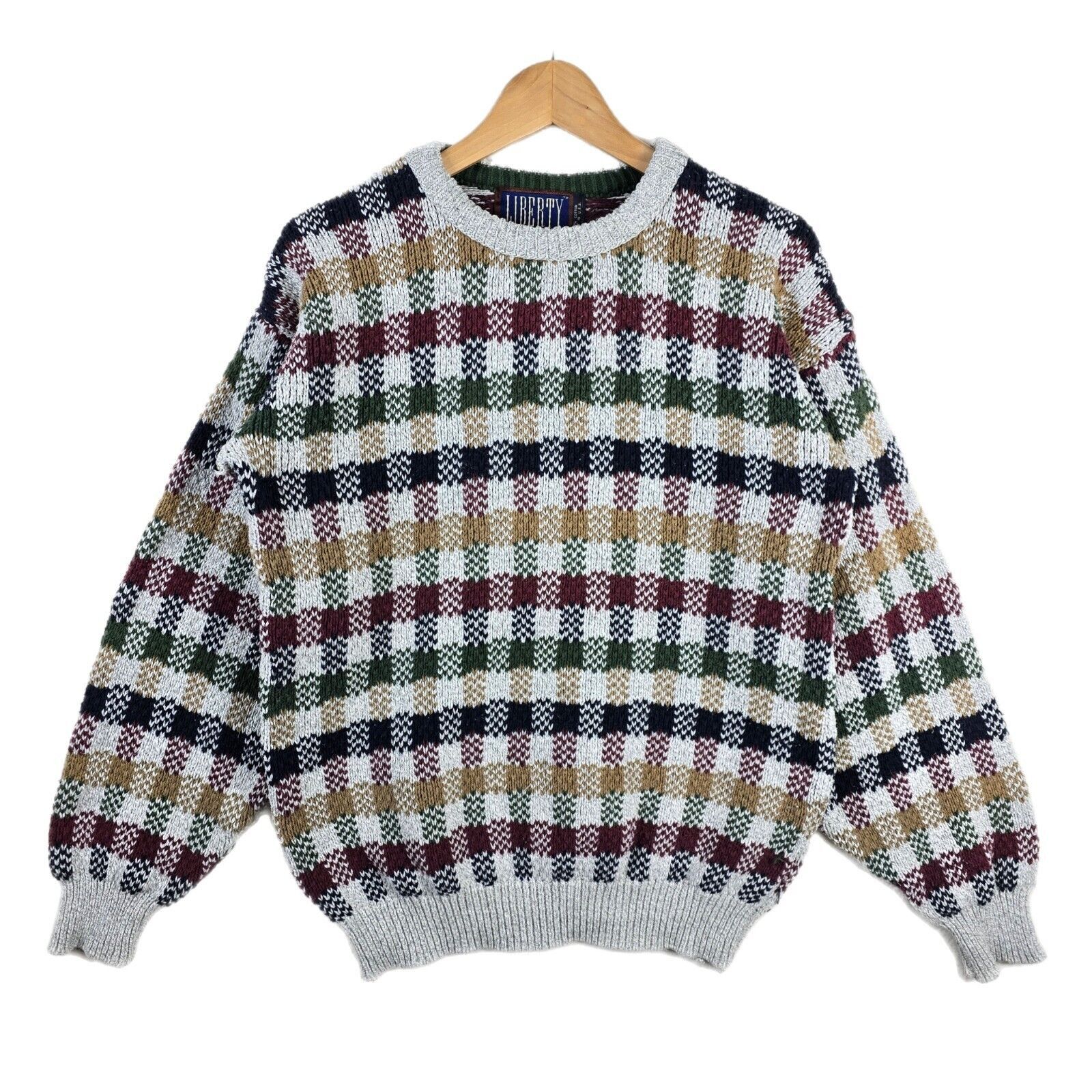 Liberty Vtg 90s Liberty Men's Heavyweight Knit Sweatshirt Sz Medium Size US M / EU 48-50 / 2 - 1 Thumbnail