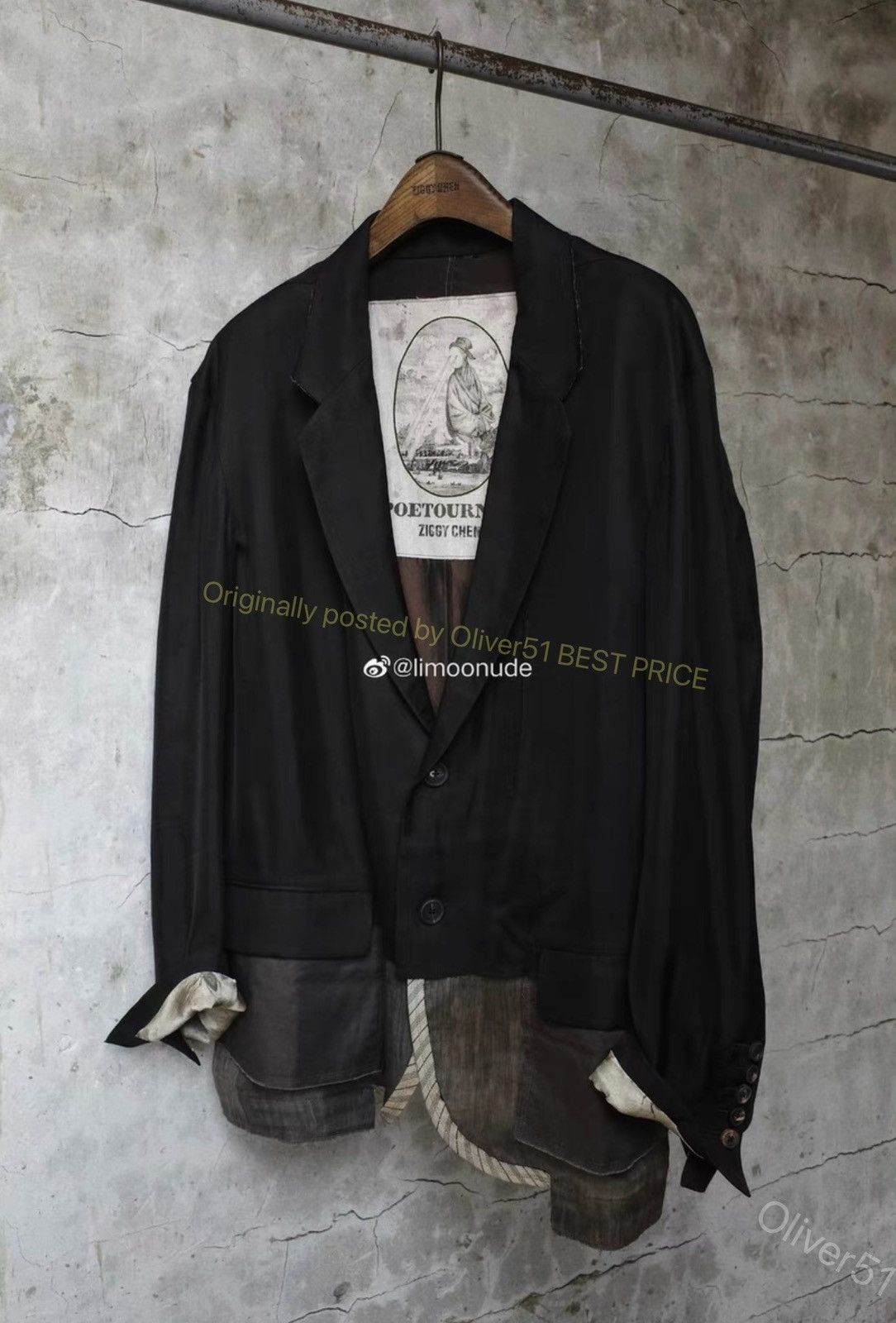 Ziggy Chen Ziggy Chen 23SS Silk‑Spliced Reversible Blazer YYYY17/2610 Size US S / EU 44-46 / 1 - 1 Thumbnail