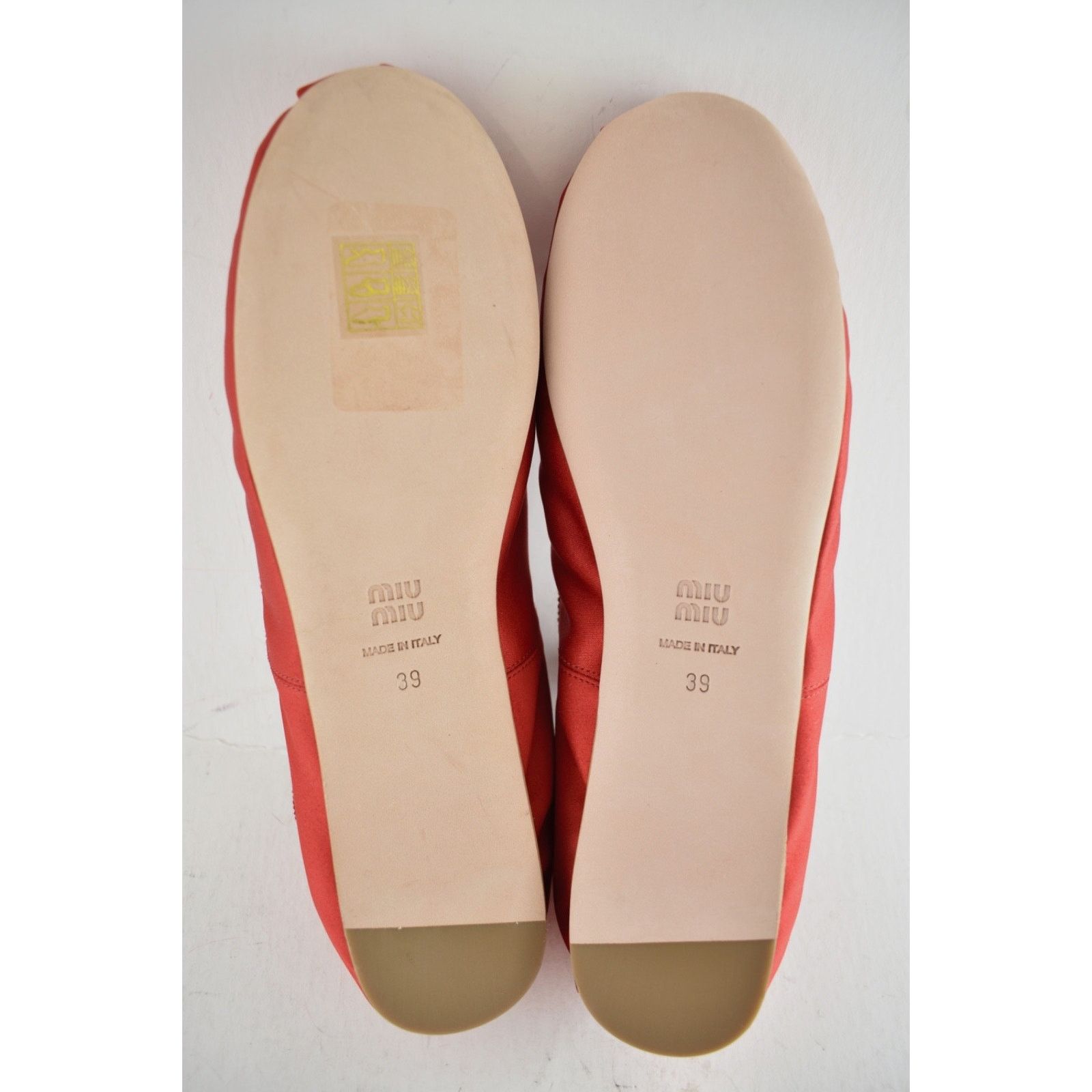 Miu Miu Miu Miu Satin Rosso Red Black White Logo Strap Bow Size US 9 / IT 39 - 18 Thumbnail