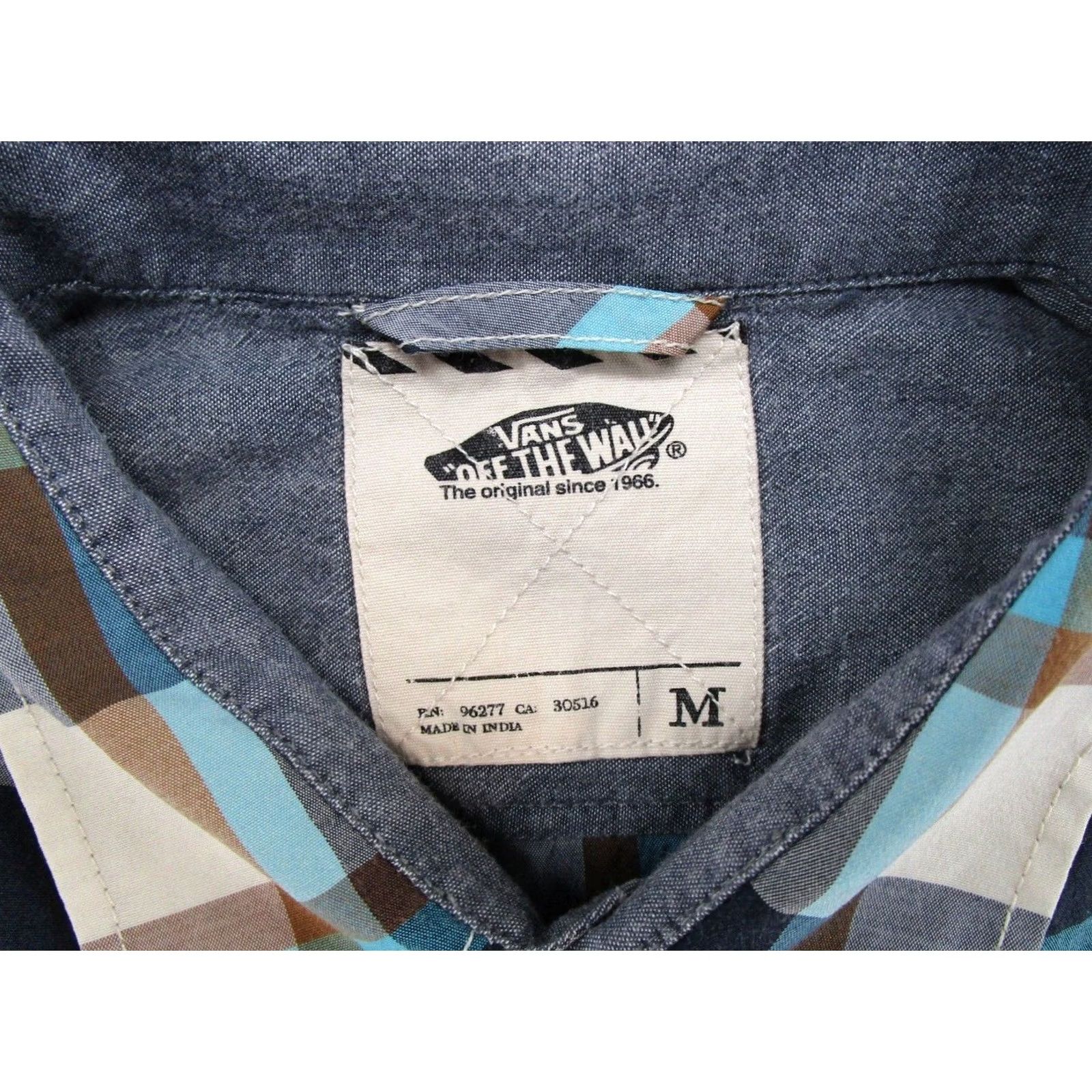 Vans VANS Plaid Short Sleeve Button-Up Shirt M Mens Multicolor Pattern 90s Preppy Pocket Off the Wall Shirt Size US M / EU 48-50 / 2 - 3 Thumbnail