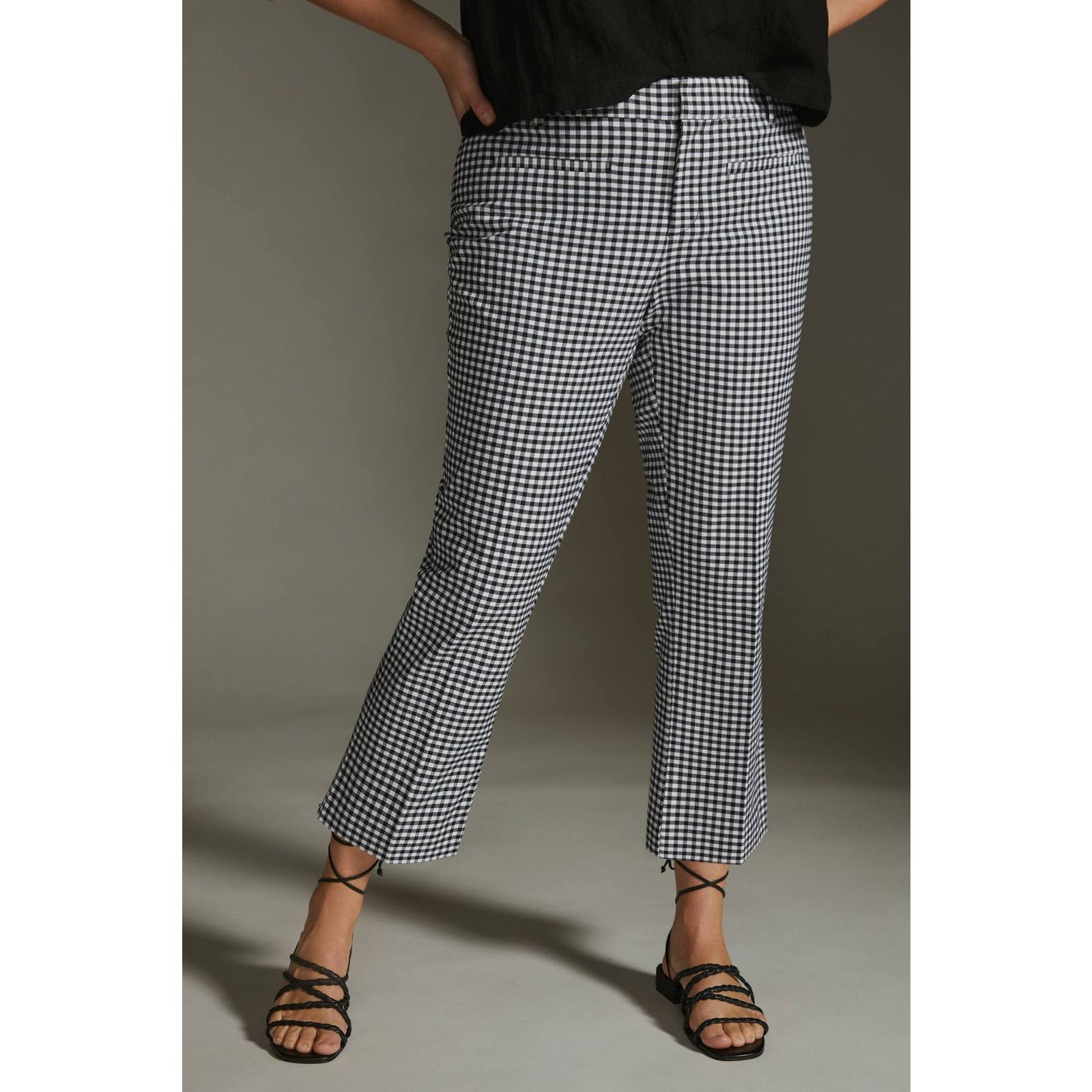 Anthropologie New Anthropologie The Essential Slim Kick Flare Pants US4 Size 27" / US 4 / IT 40 - 3 Thumbnail