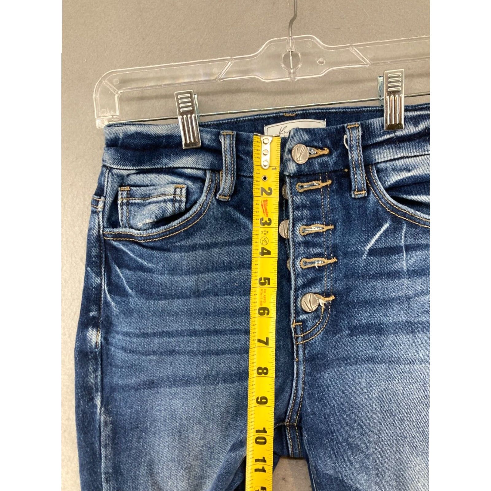 Vintage RanCan Kurvy Signature Women Ultra High Rise Ankle Skinny Jeans 25 Size 42" / US 20 - 4 Thumbnail