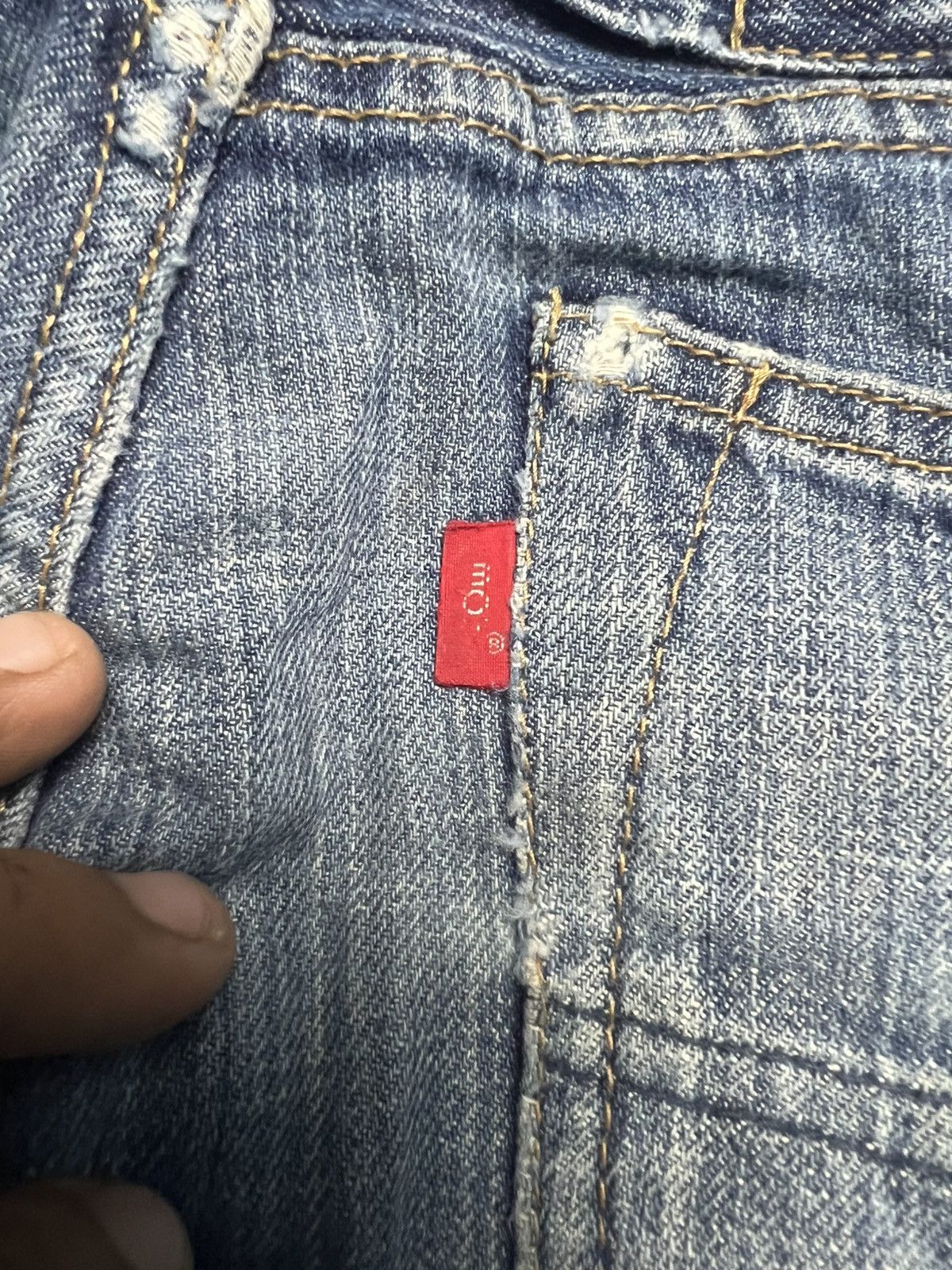 Beams Japan BEAMS BOY Japan Vintage Style Buckle Back Denim Jeans (45) Size 31" - 17 Thumbnail