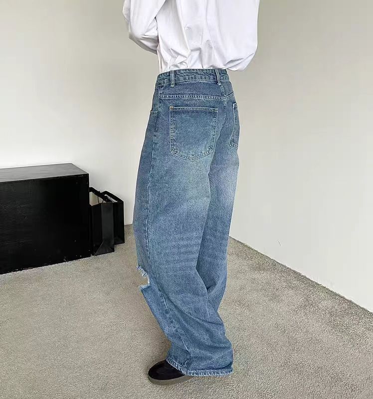 Japanese Brand × Jean High street vintage casual ripped design baggy jeans Size US 32 / EU 48 - 5 Thumbnail