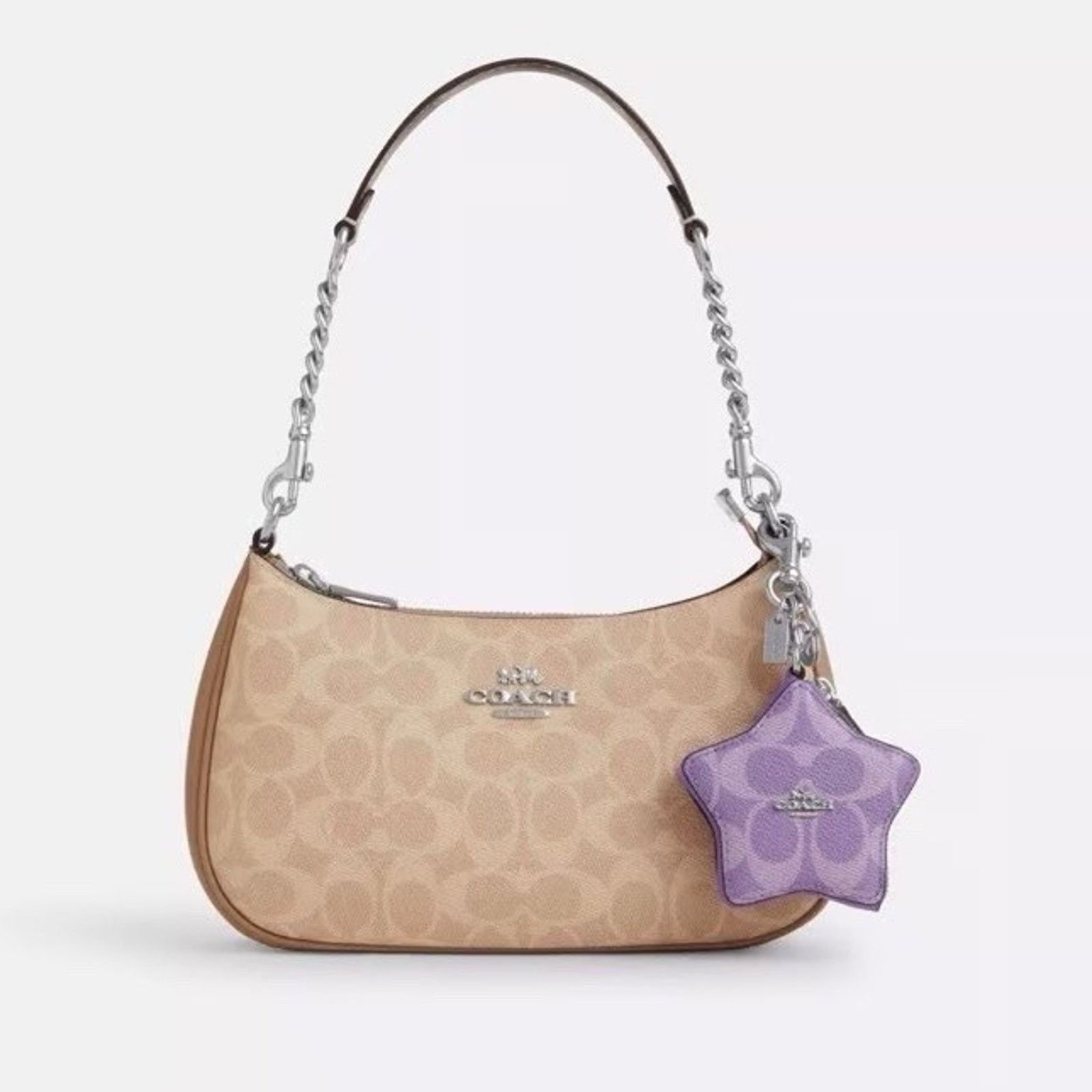 Coach NWT Coach CBL12 Star Bag Charm Coin Case Pouch Silver /Iris Size ONE SIZE - 7 Thumbnail