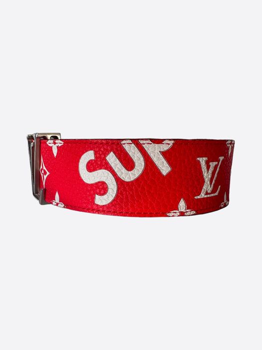 White louis vuitton outlet supreme belt