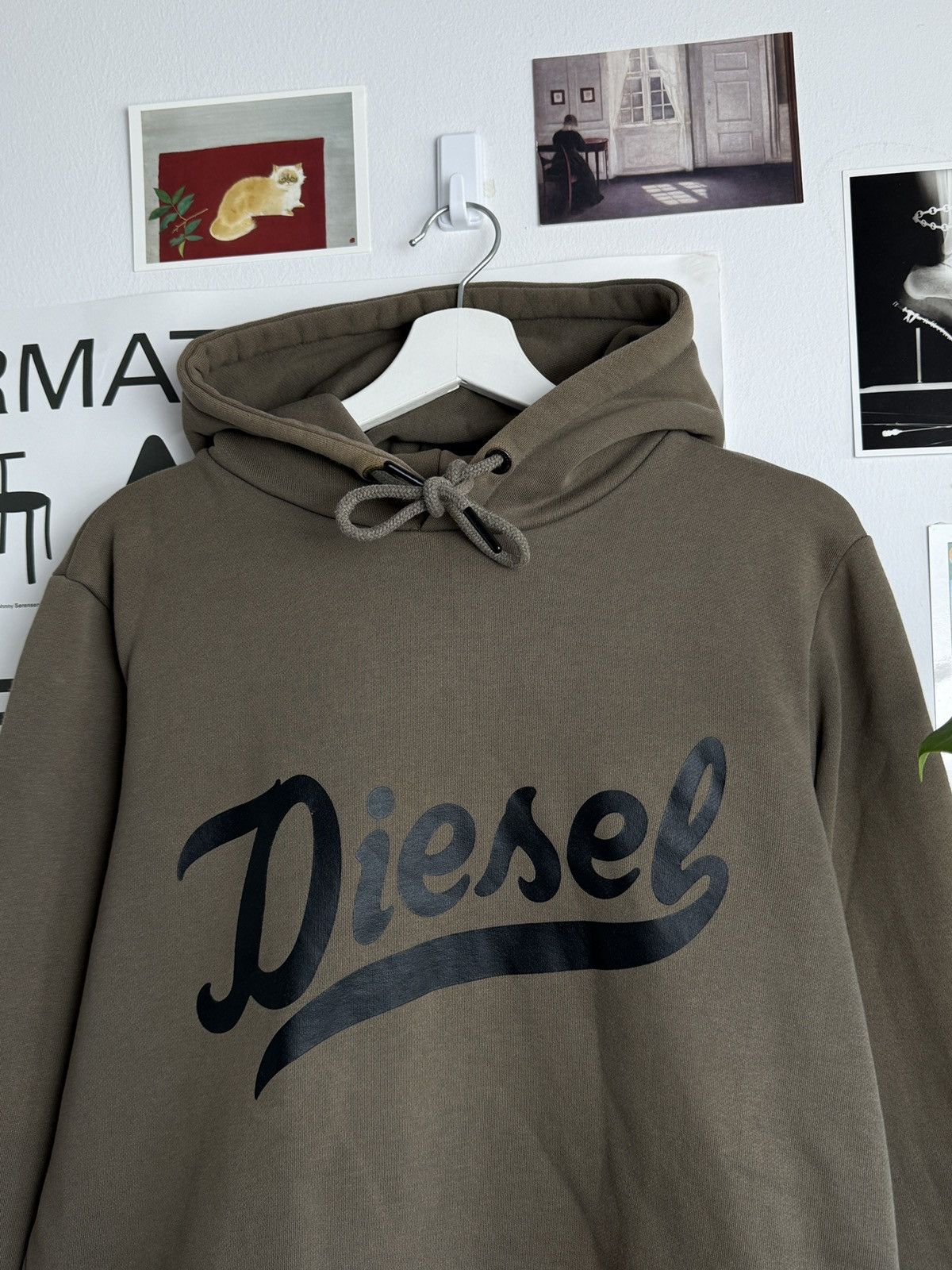 Designer × Diesel Diesel big logo khaki hoodie M designer streetwear avantgarde Size US M / EU 48-50 / 2 - 3 Thumbnail