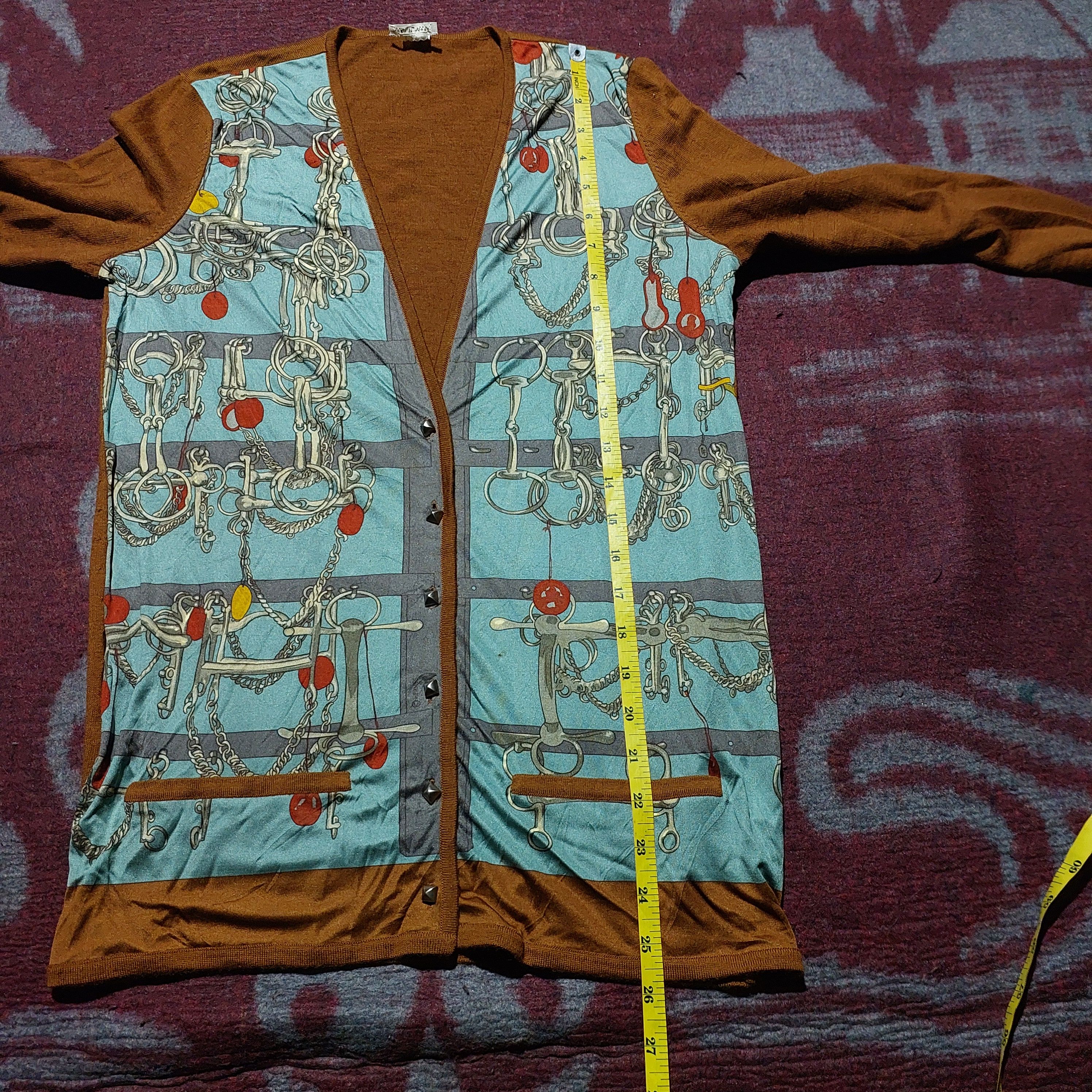 Hermes Hermes by Maison Margiela chain iron button cashmere cardi Size S / US 4 / IT 40 - 14 Thumbnail
